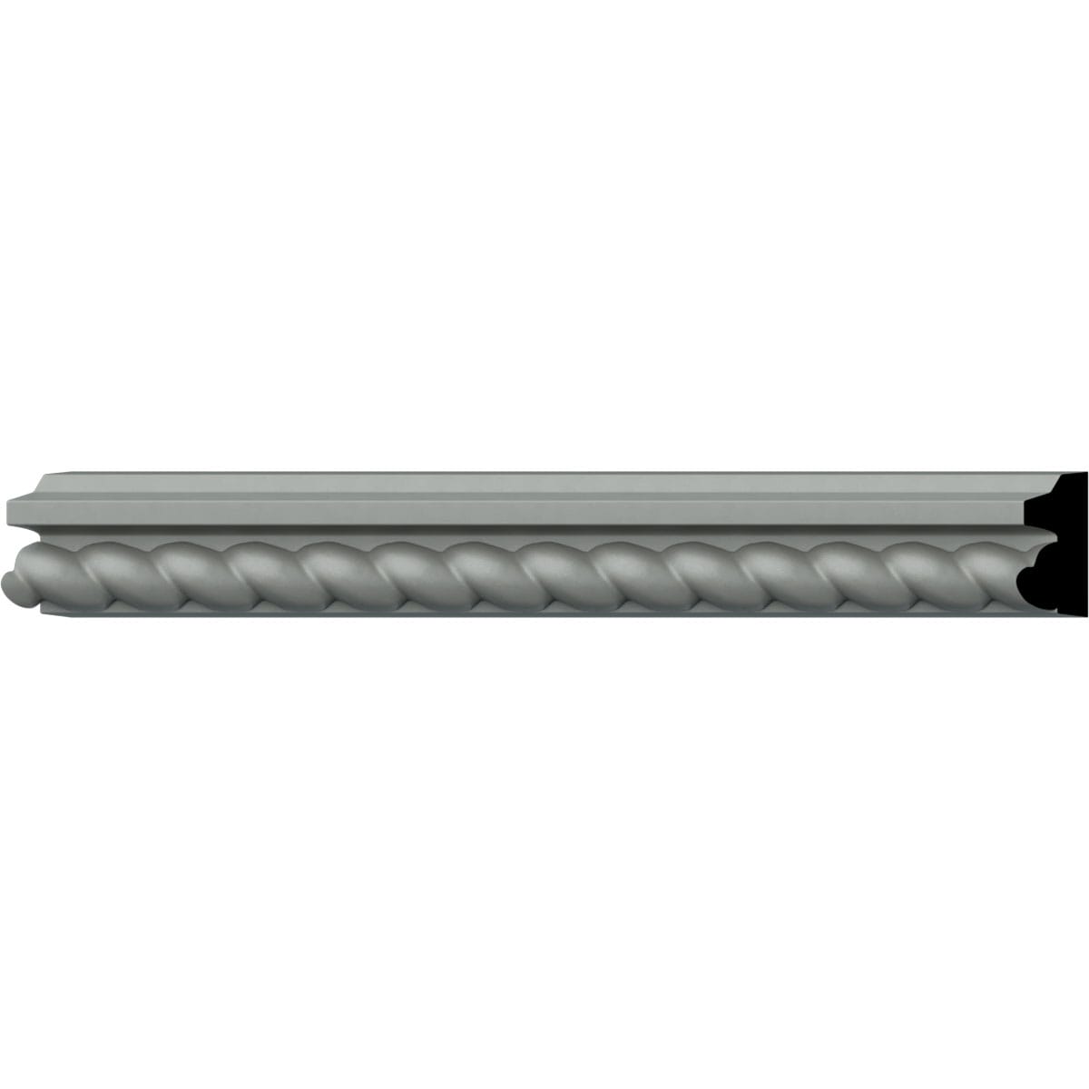 Ekena Millwork PML01X01SY Sydney Roped 1-in x 7-ft 10-1/2-in Primed Urethane Rope 463241 Chair rail Moulding