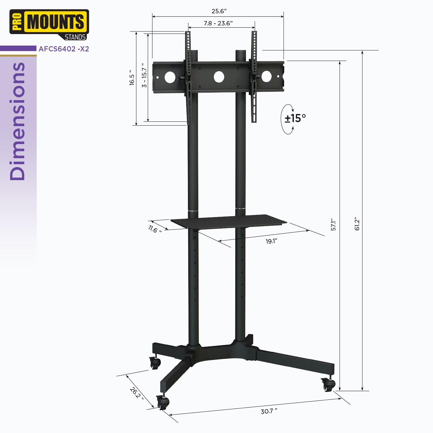 Promounts AFCS6402-02 Tv-Stands - View #4