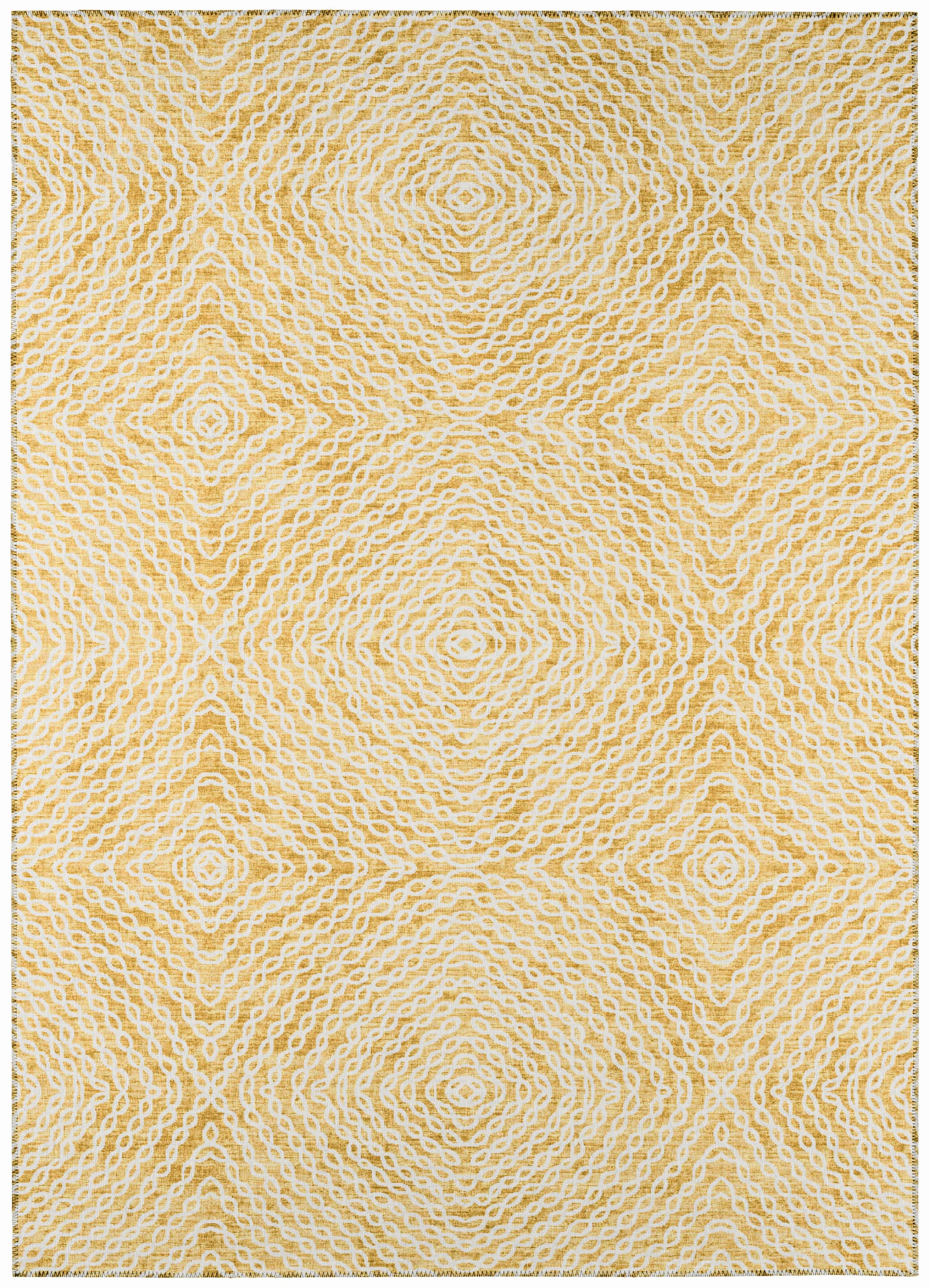 Addison Rugs ABV33GI3X5 Bravado 3 x 5 (ft) Chenille Gilded Rectangular Indoor/Outdoor Geometric Southwestern Machine washable Area rug