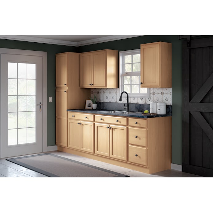 Project Source Natural Unfinished Oak Kitchen Cabinet Collection At Lowes Com
