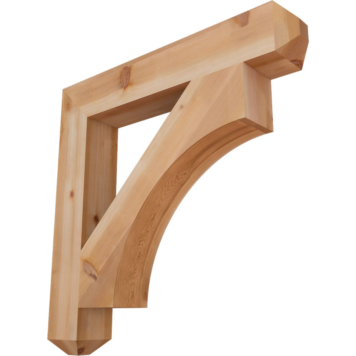Ekena Millwork BKT06X38X38WTL04SWR Westlake craftsman smooth 5-1/2-in x 38-in x 38-in Western red cedar Brown Wood Standard bracket