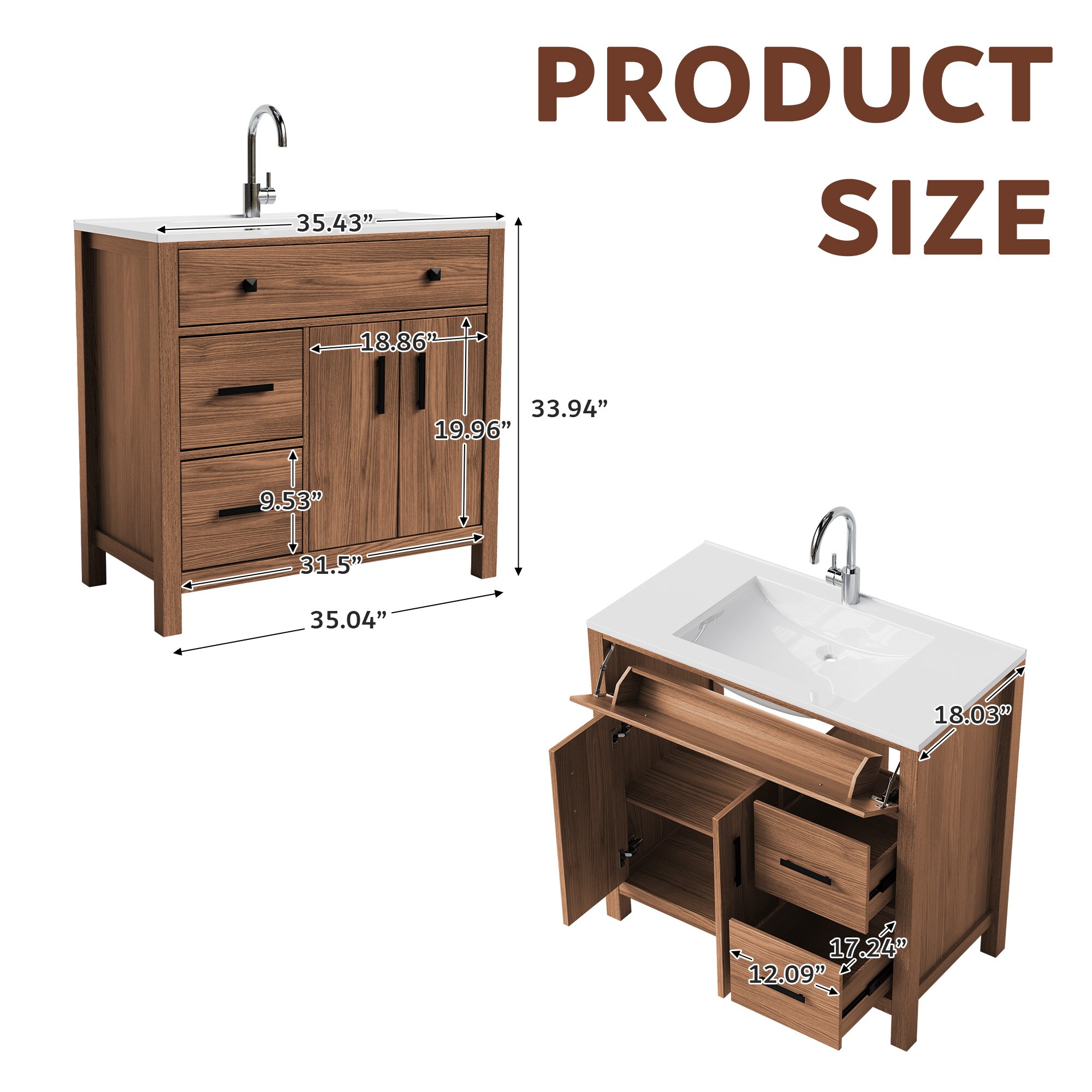 JEAREY VTG-24-YW Bath-Vanity-Combo - View #10