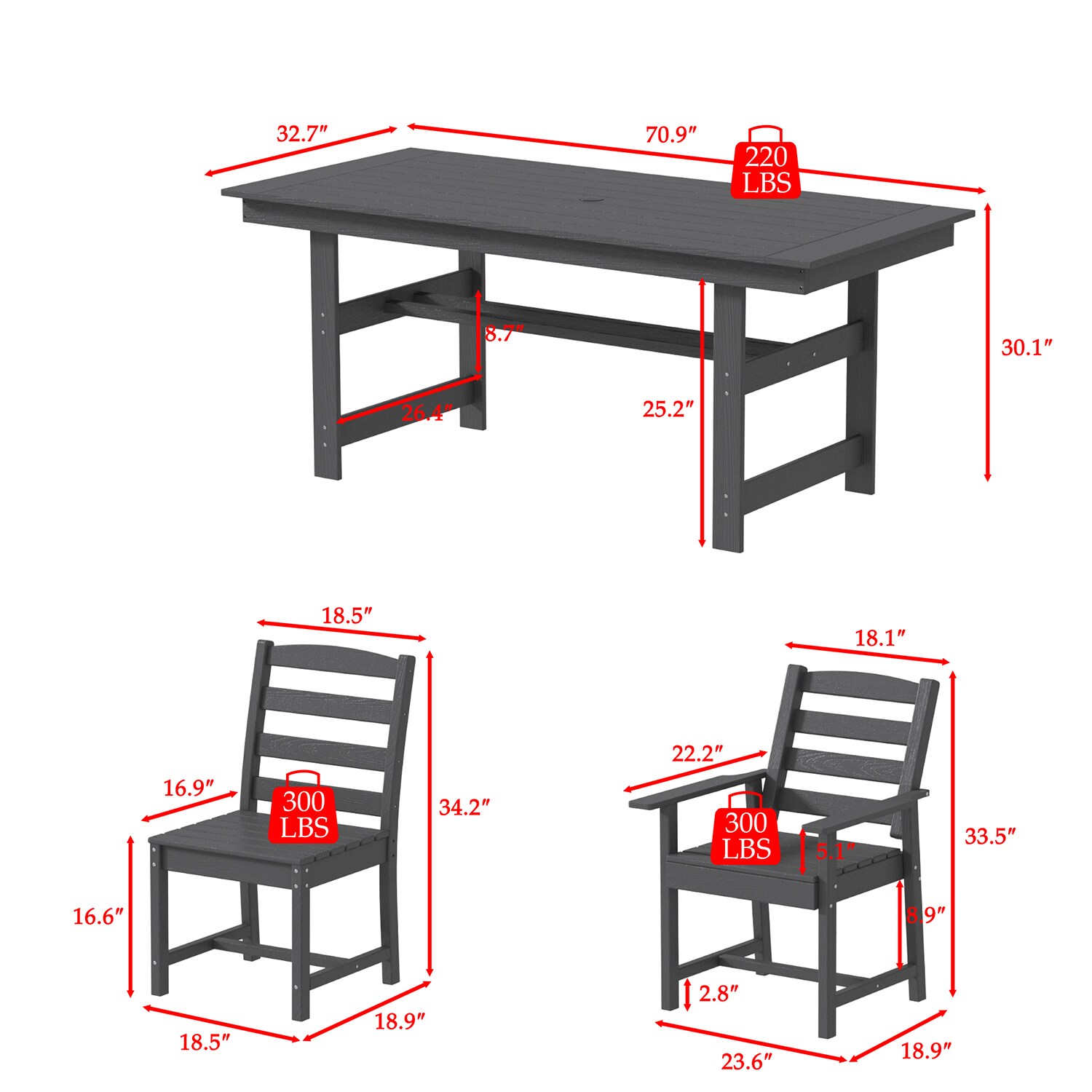 MIDHAM KF510001+02+03X2G Patio-Dining-Sets - View #13