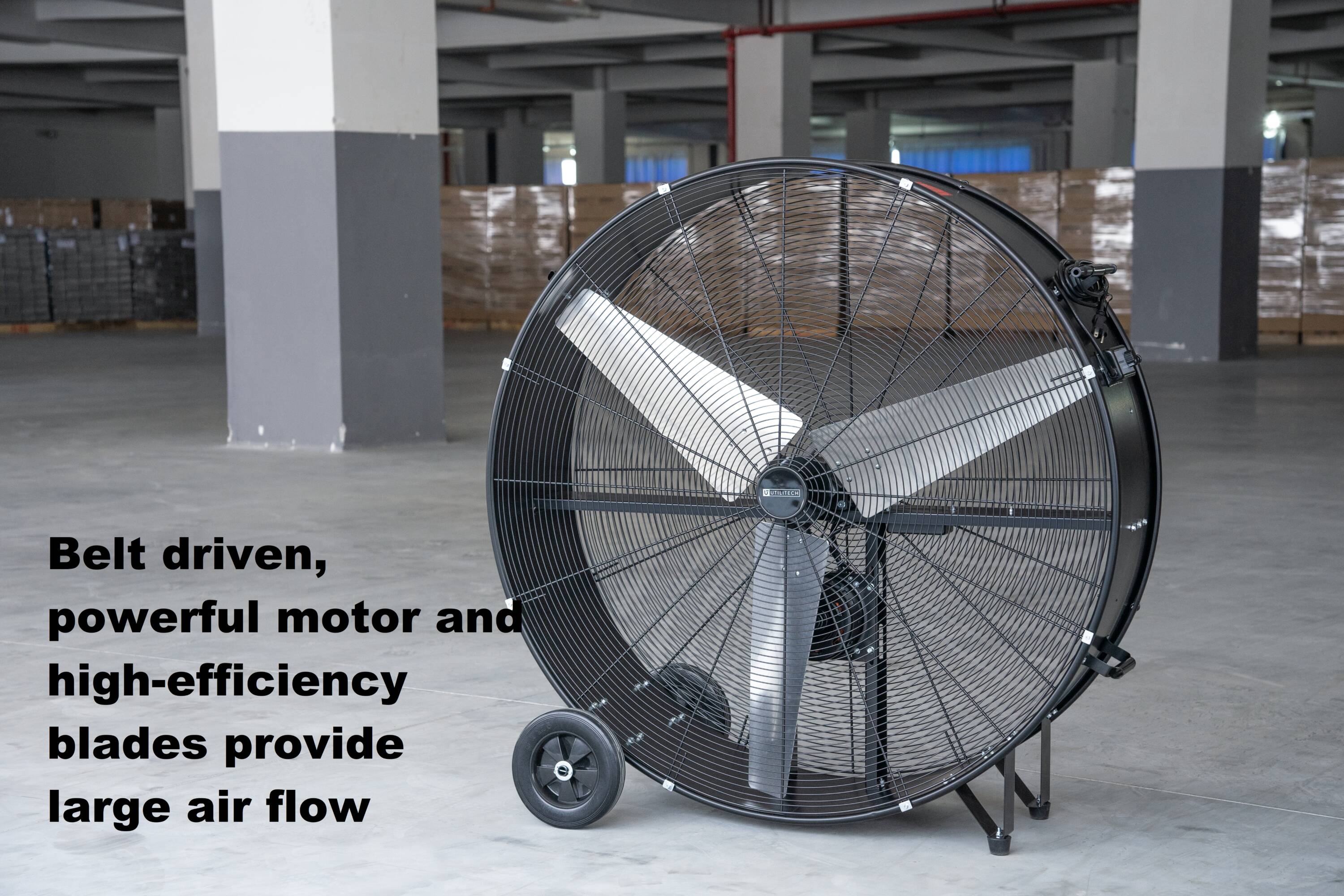 Utilitech 42-in 2-Speed Indoor Black Industrial Fan