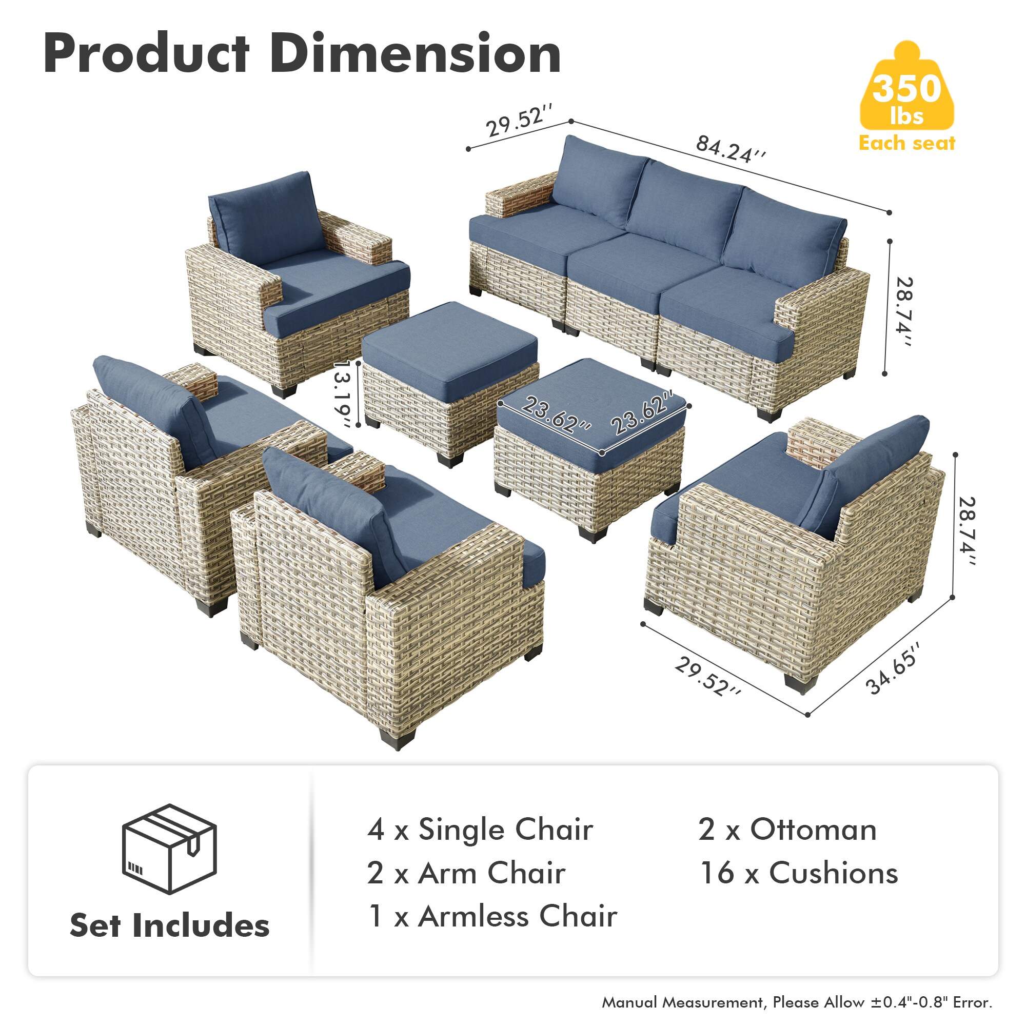 Ovios TS509 Patio-Conversation-Sets - View #7