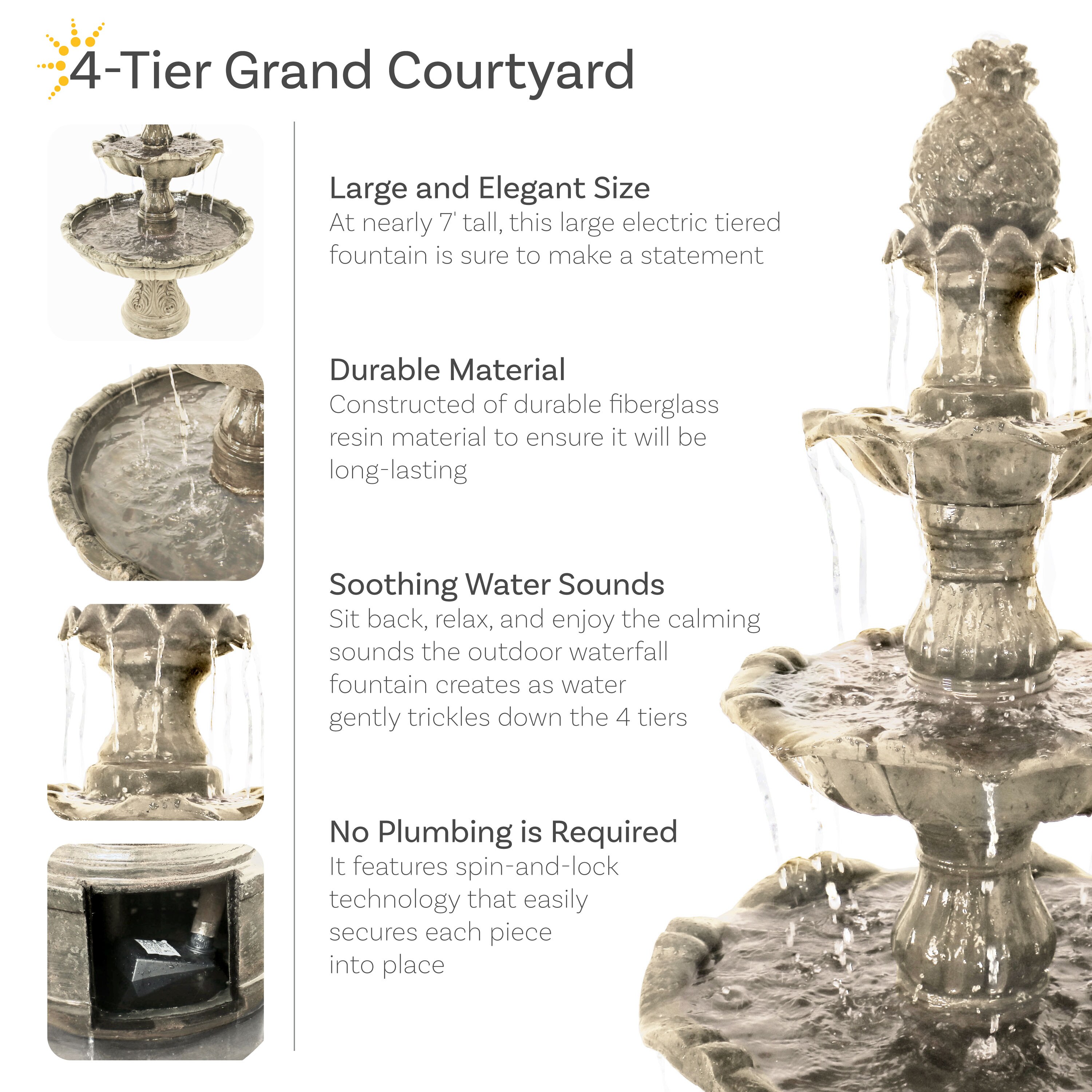 Sunnydaze Decor FC-73850 fountains - View #6