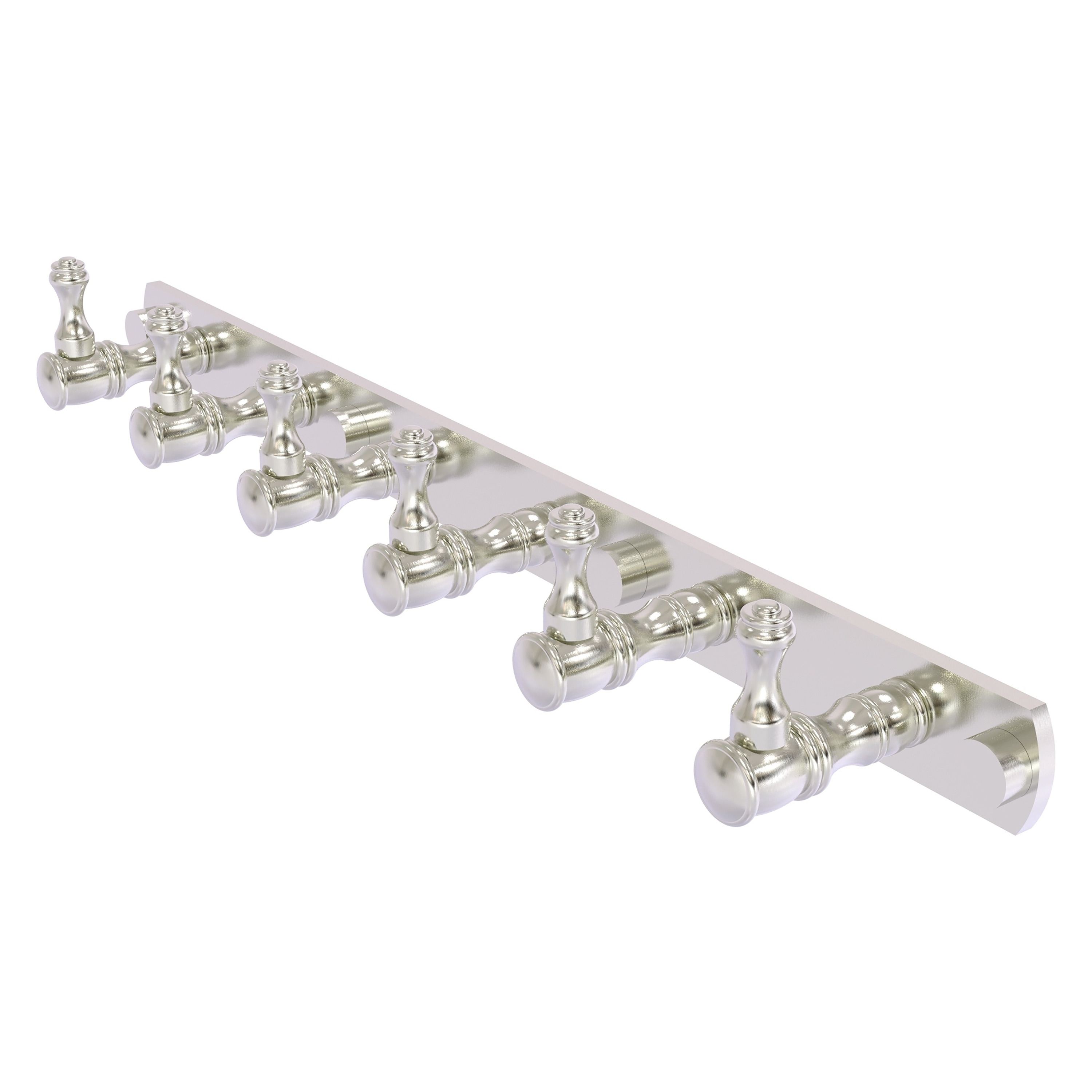 Allied Brass CL-20-6-SN Carolina Satin Nickel 6 -Hook Wall mount Towel Hook