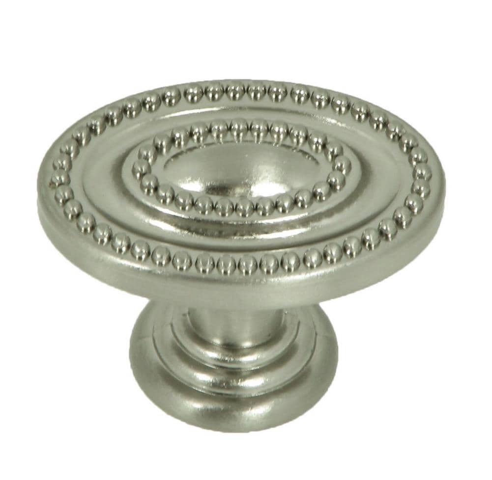 Stone Mill Hardware CP80147B-SN Ashton Satin nickel Oval Traditional Cabinet Knob