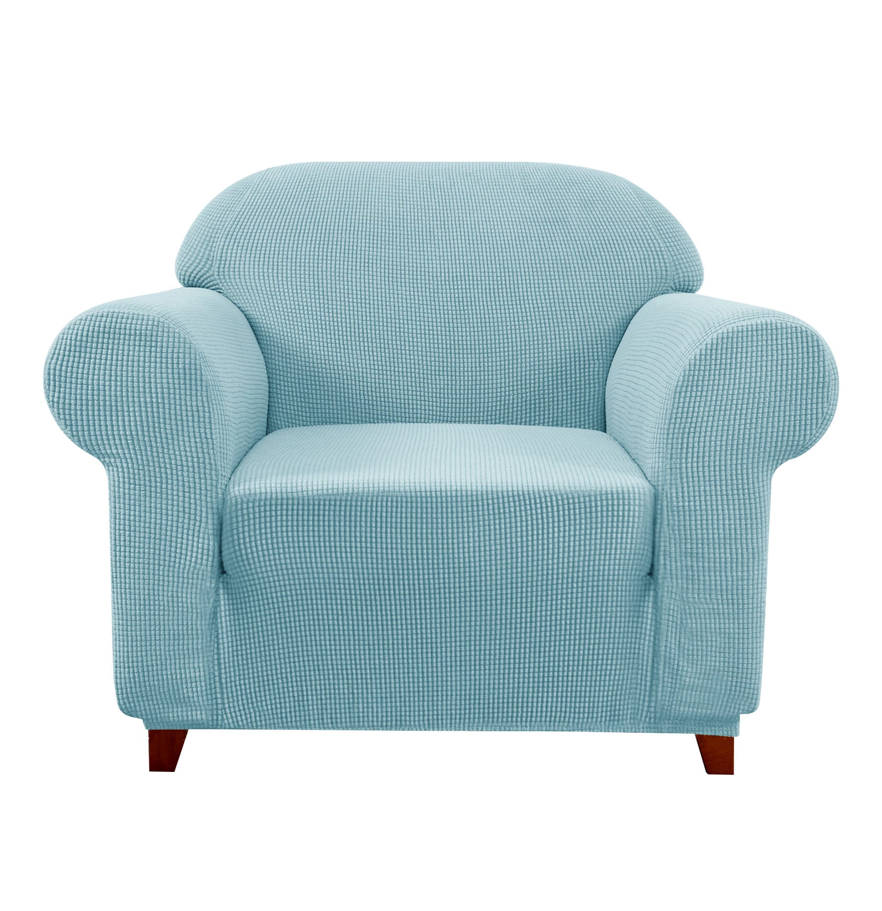 FITS CHAIR SIZES UP TO 245 x 60 cm Details about   VGC  BLUE ARMCHAIR SLIPCOVER 
