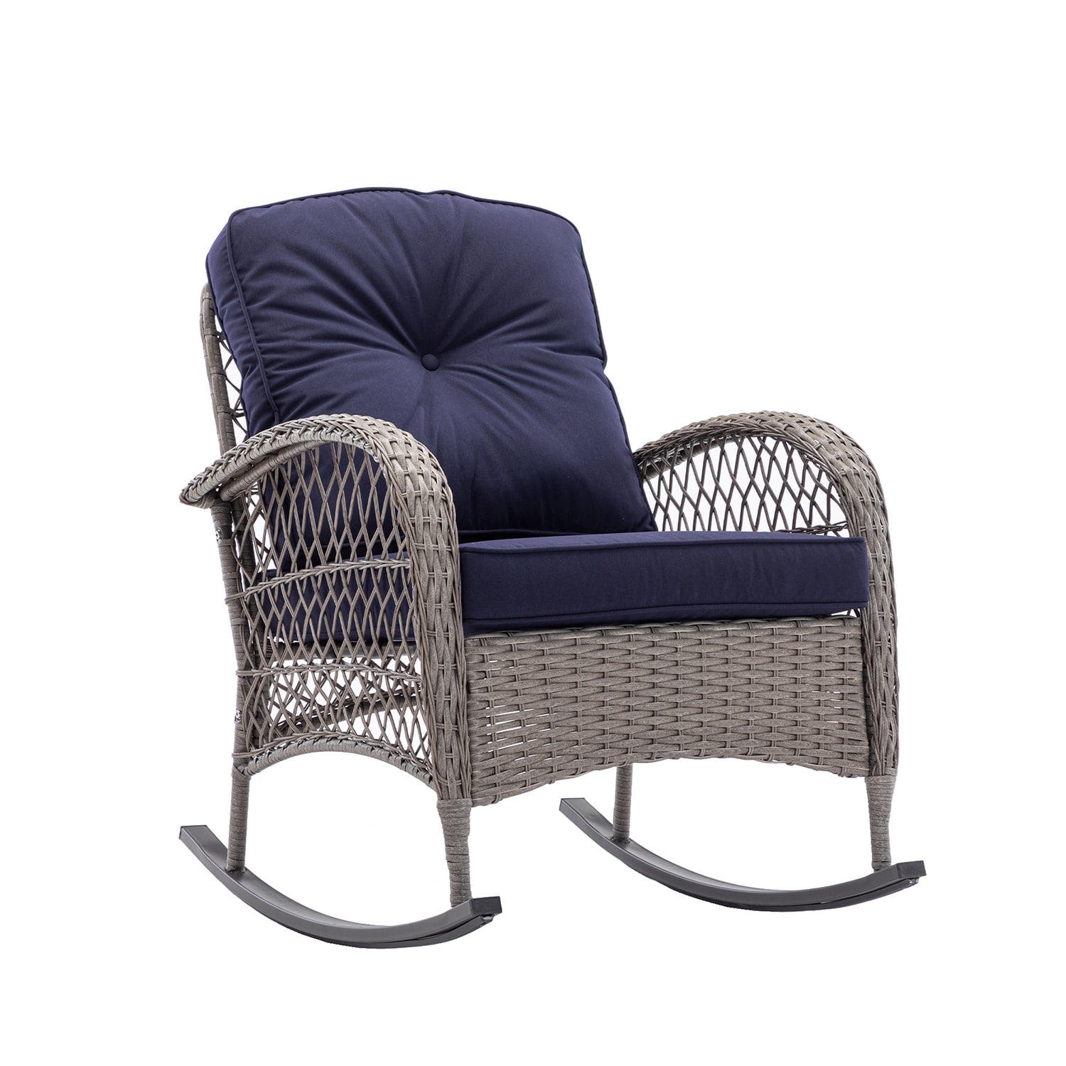 Bybafun 3-Piece Patio Conversation Set With Blue In The Patio ...