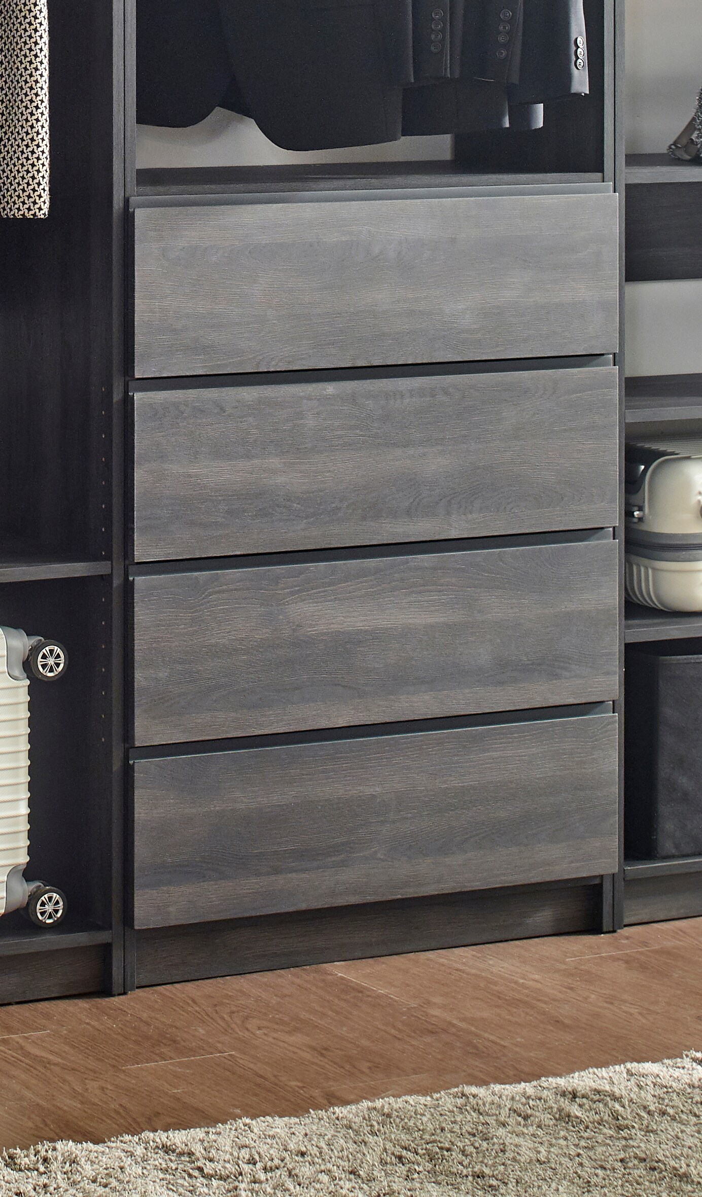 Klair Living PROSPER-ABDE BLK Wood-Closet-Kits - View #9