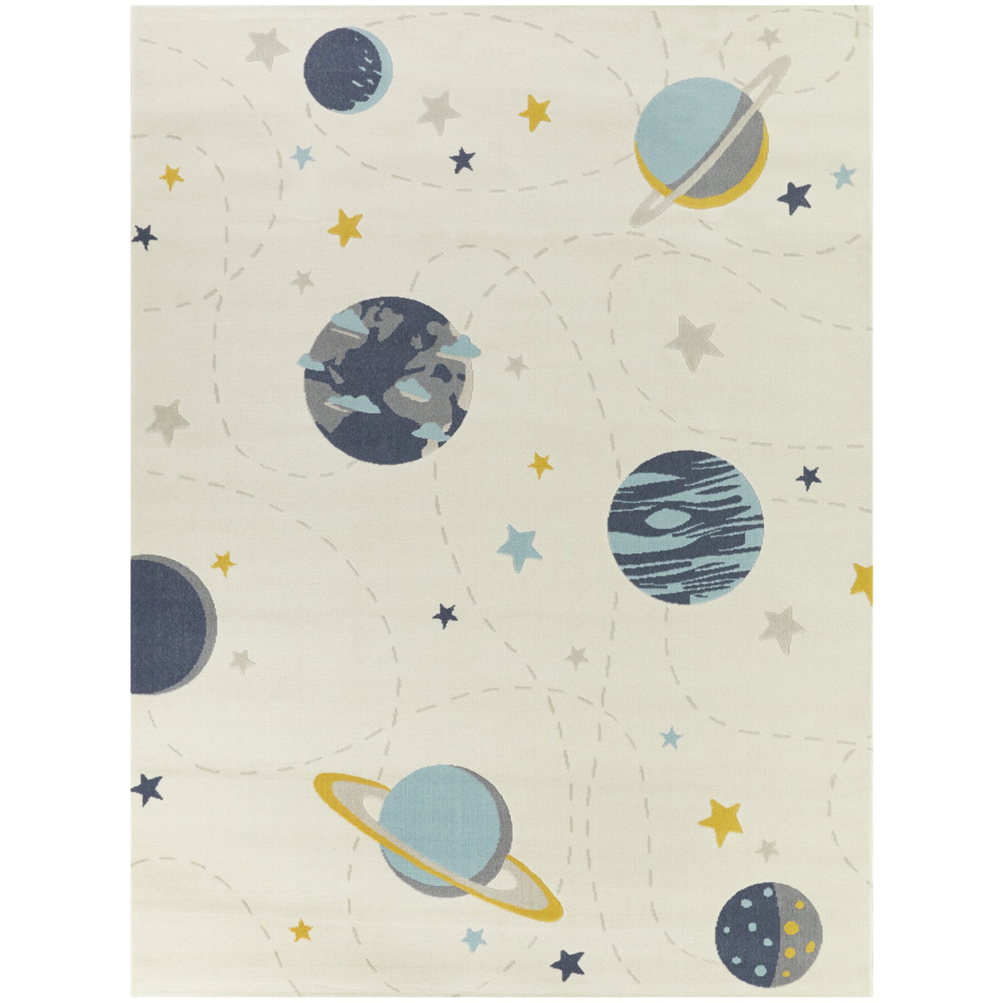 Balta 3100168 5 x 7 (ft) Loomed Polypropylene Cream Rectangular Indoor Coastal Area rug