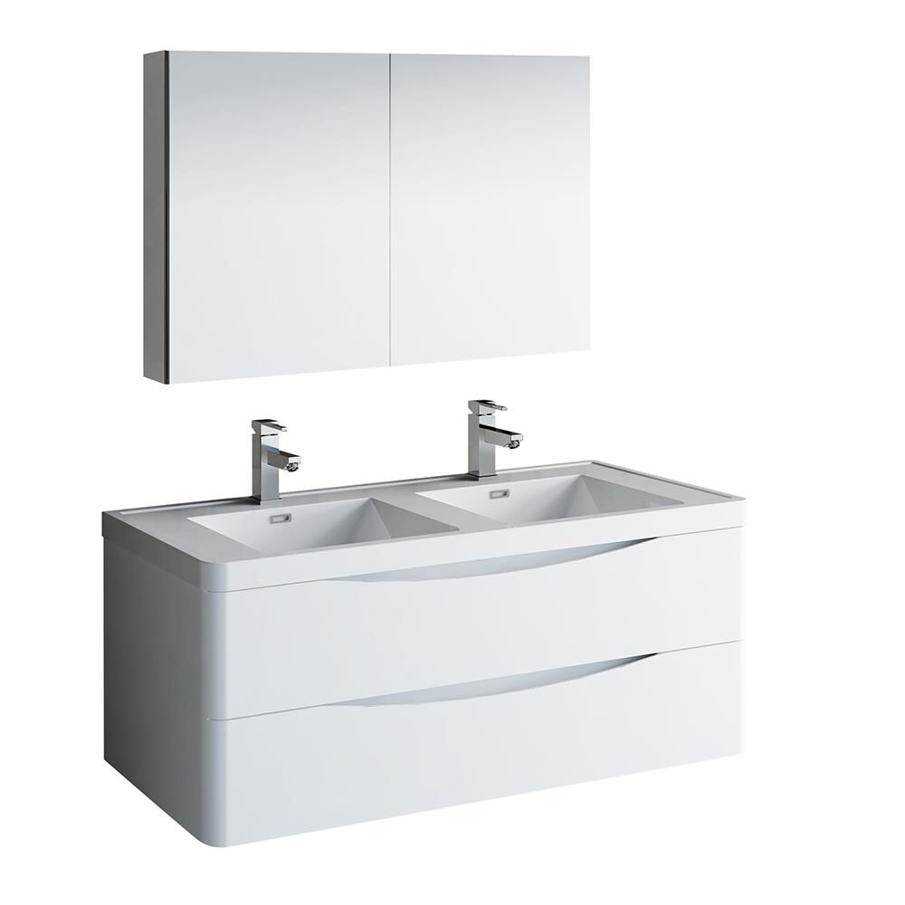Fresca FVN9048WH-D Bath-Vanity-Combo - View #2