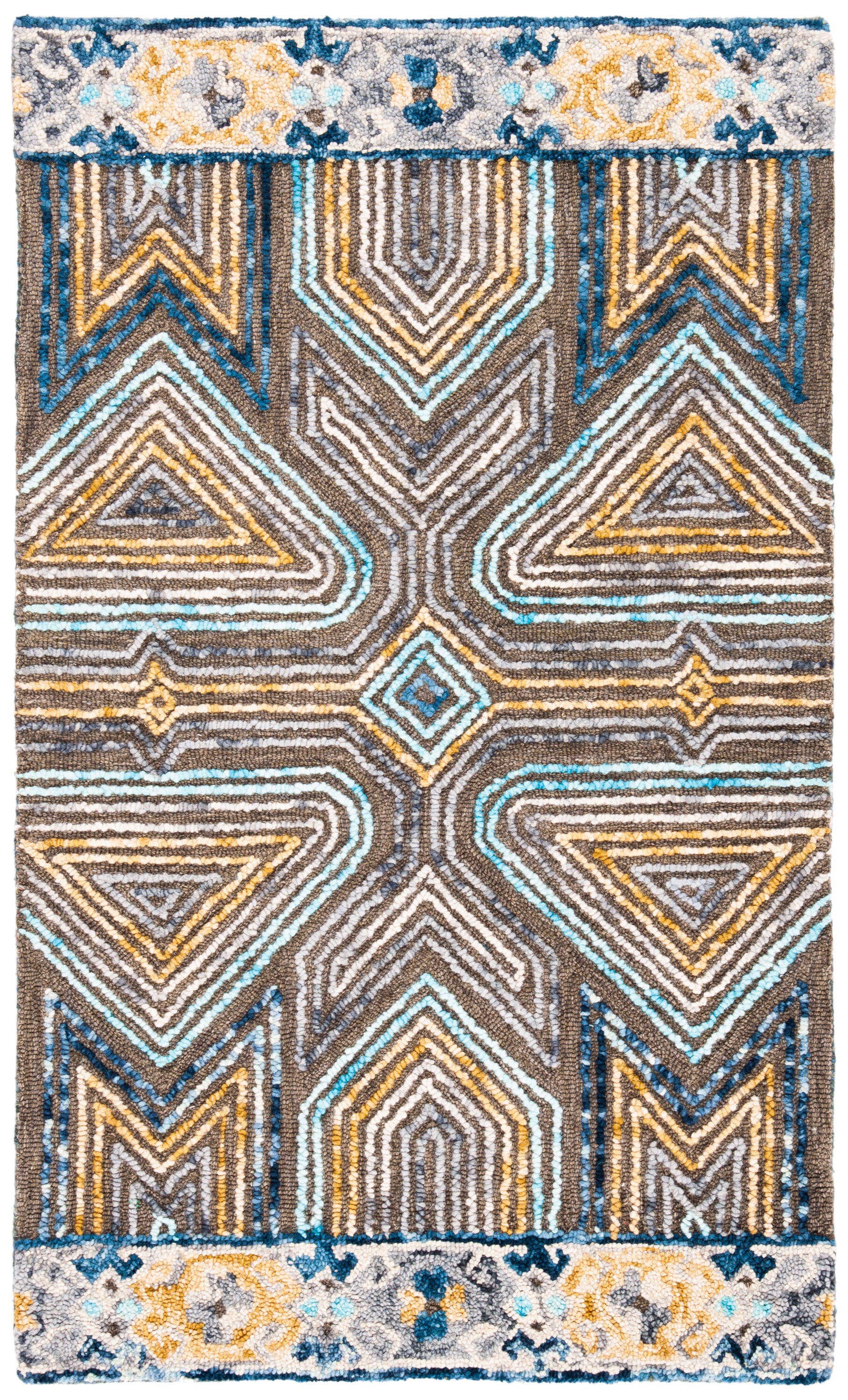 Trace 3' x 5' Gray and Beige Hand-Tufted Wool Area Rug