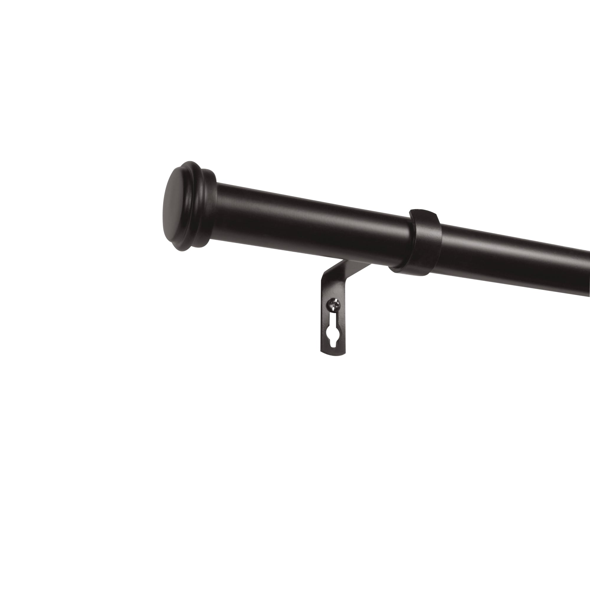 Exclusive Home ER1029-04 84160 Topper Outdoor 84-in to 160-in Matte bronze Iron Single curtain rod with Finials