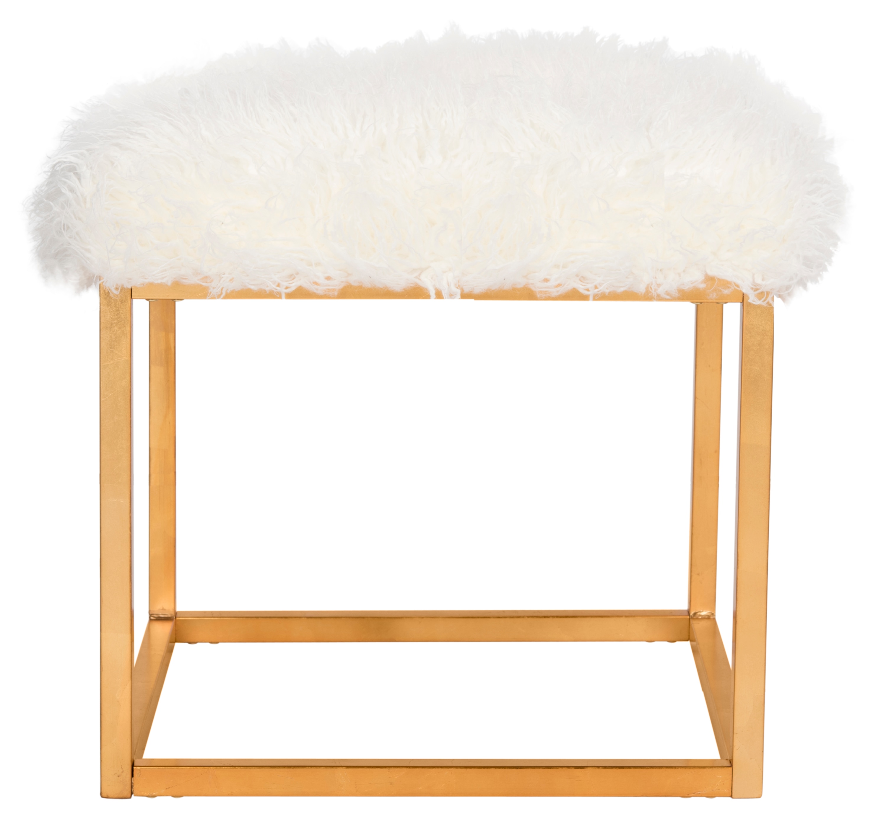 Safavieh FOX6288C Rowan Glam White Ottoman
