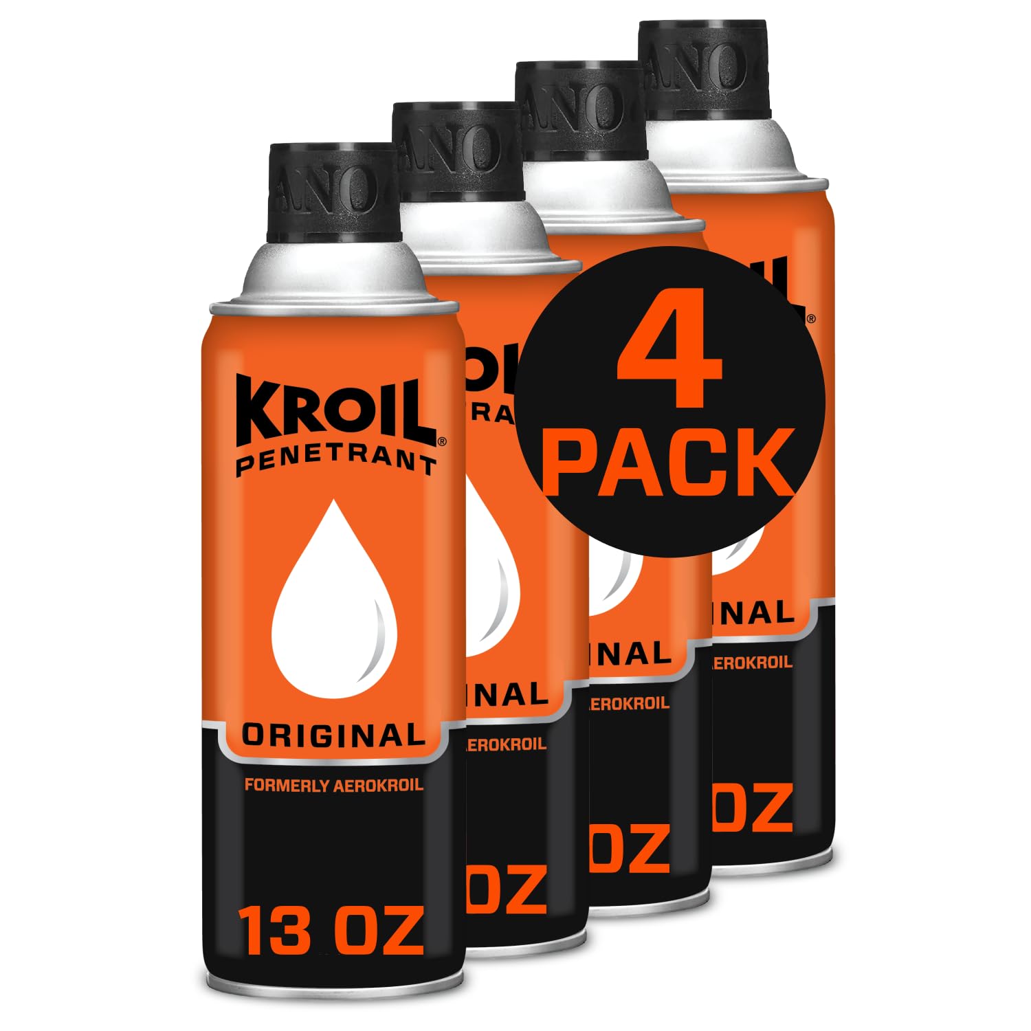 Kano Kroil AZKS132C4 Kroil Original Penetrating Oil - 13oz Aerosol Spray Case of 4  Ultimate Rust and Corrosion Solution