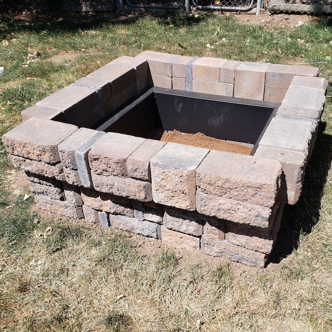 Sunnydaze Decor 30 Sq In Fire Rings, Square Fire Pit Insert With Bottom Bracket