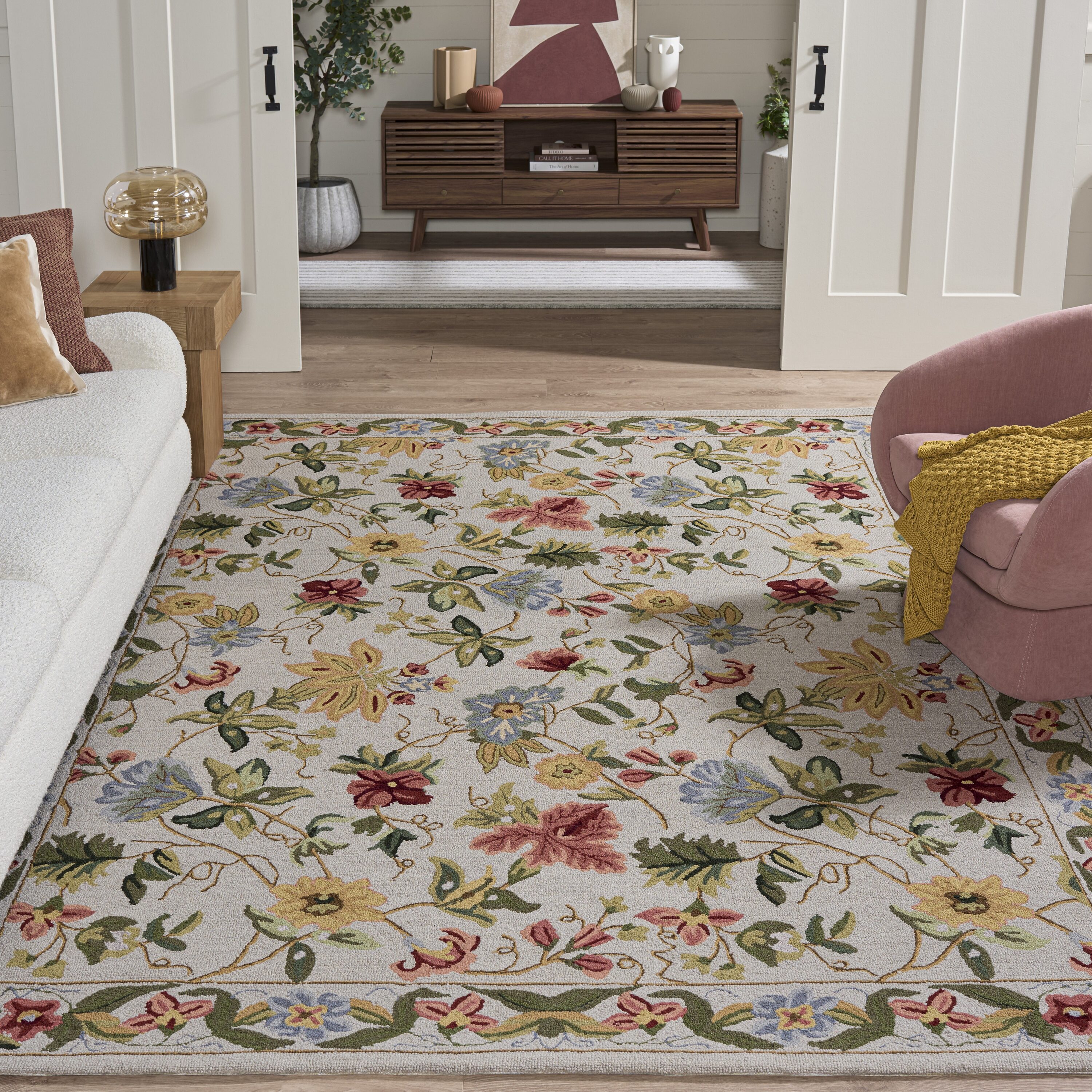Chelsea Hooked Rug 311F Grey 8in x 10in Rug