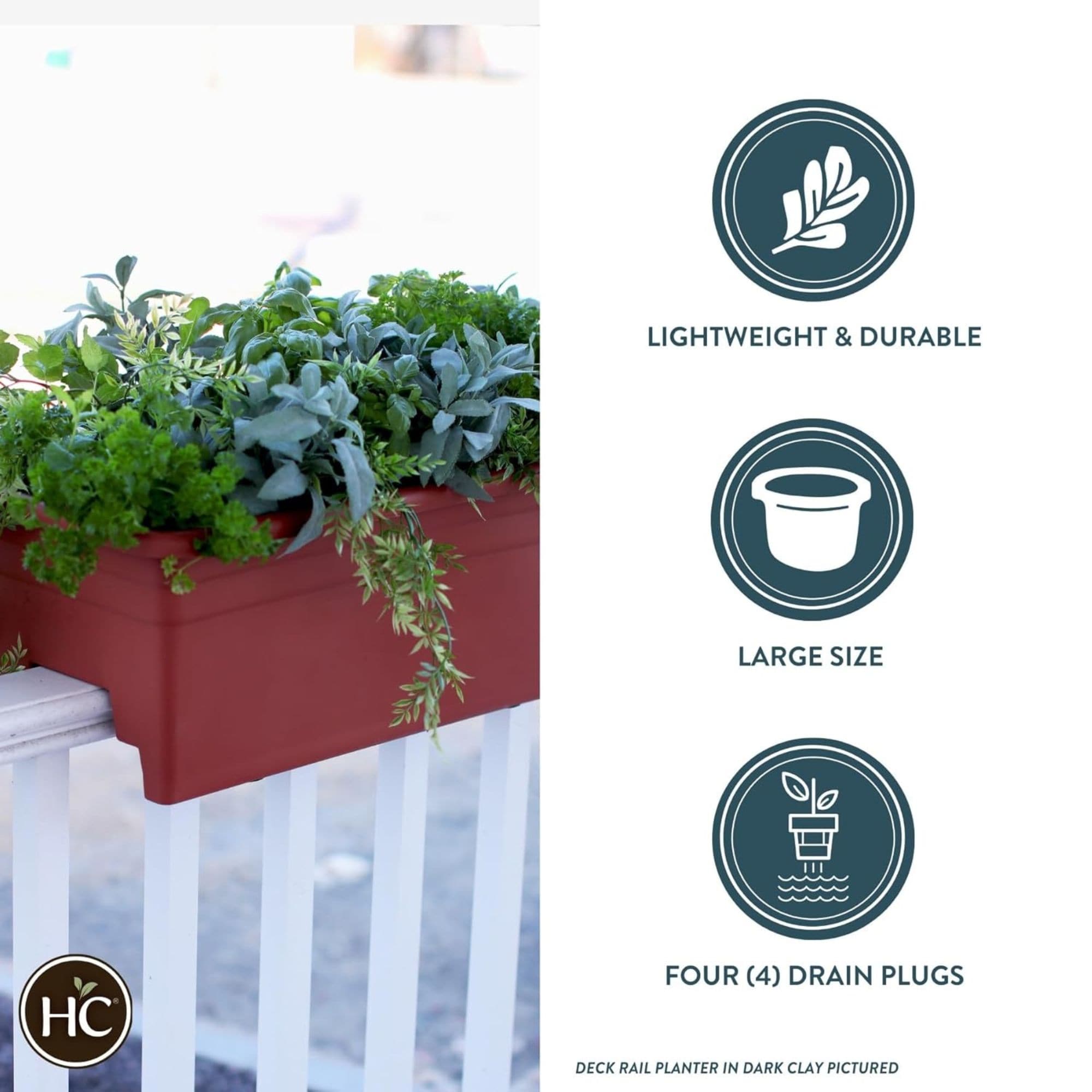 The HC Companies SPX24DB0E35C005LRAZW Planter-Window-Box - View #3