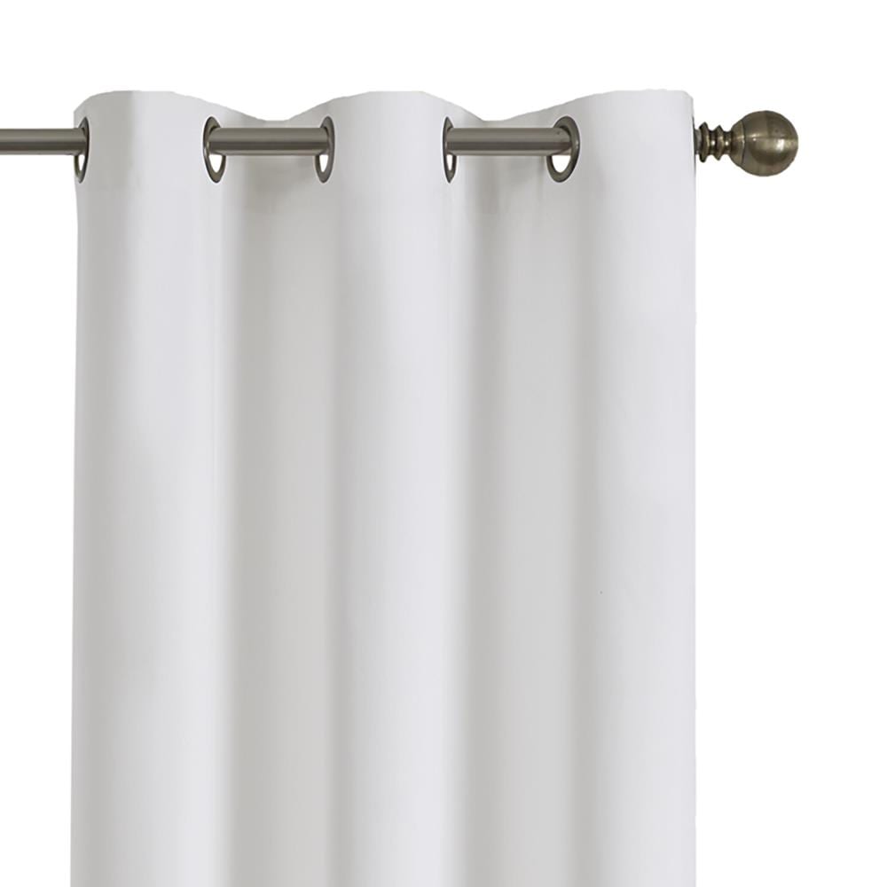 Eclipse 84-in White Blackout Grommet Single Curtain Panel ...