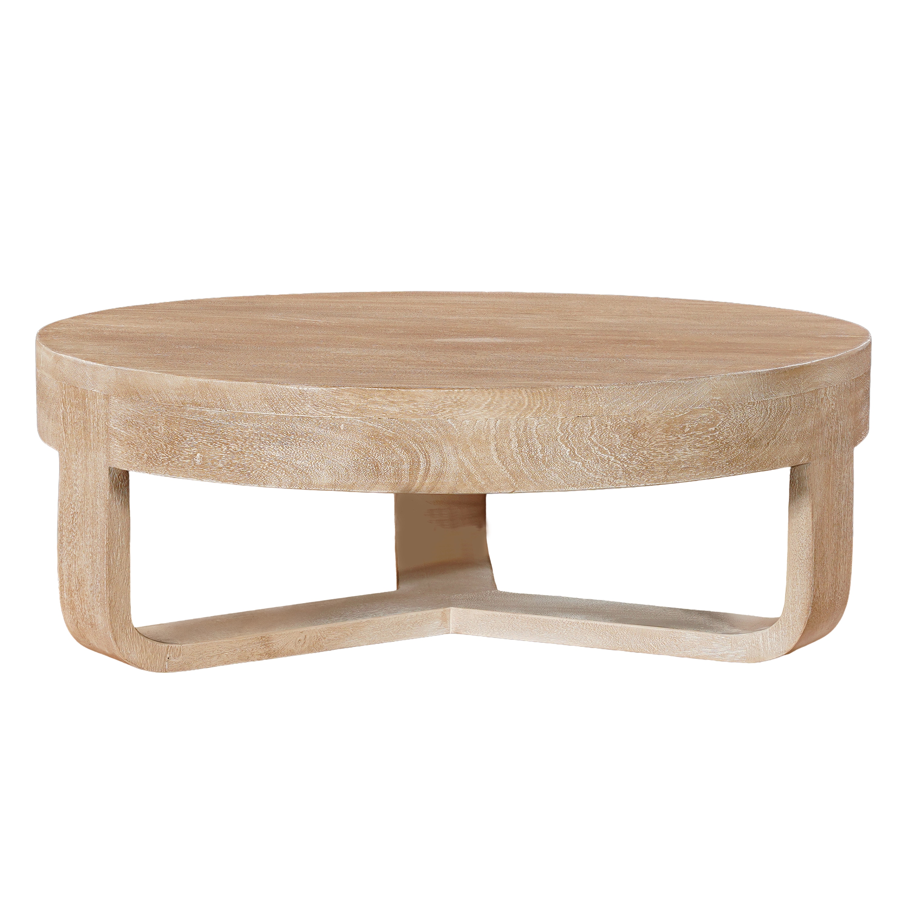 Benzara UPT-324416 Natural Brown Mango Wood Modern Coffee Table