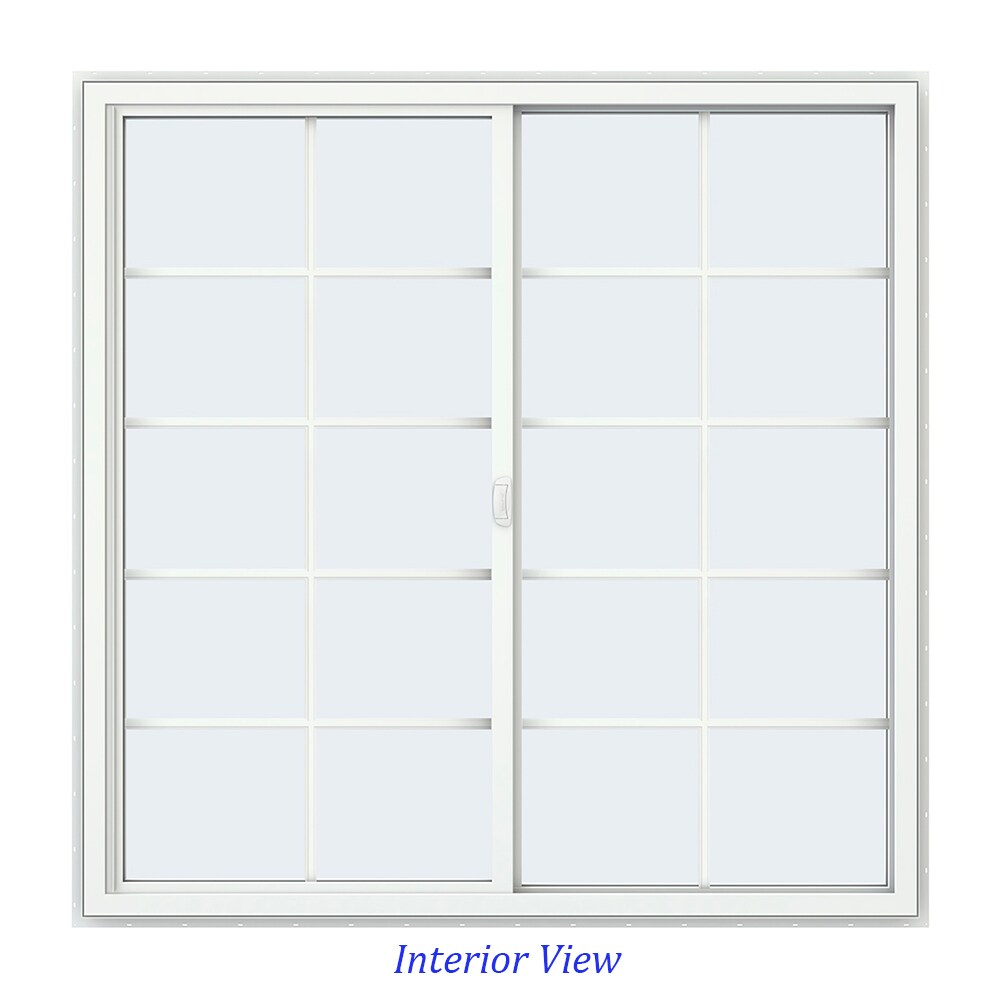 JELD-WEN FiniShield V-4500 23-1/2-in x 35-1/2-in x 3-in Jamb Right-operable Vinyl Black Sliding Window Full Screen Included