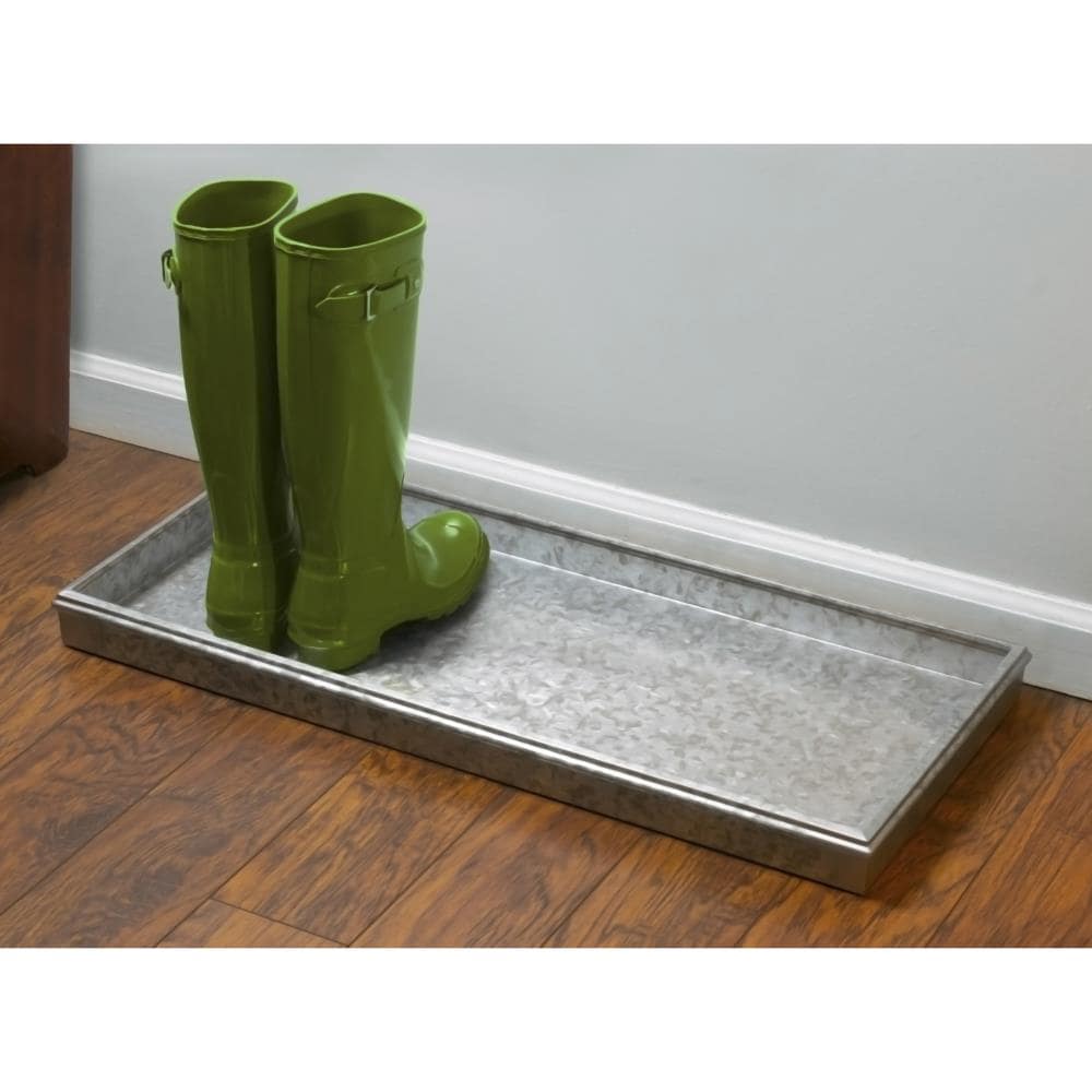 Good Directions 1-ft x 3-ft Dark Gay Rectangular Indoor or Outdoor  Decorative Boot Tray in the Mats department at