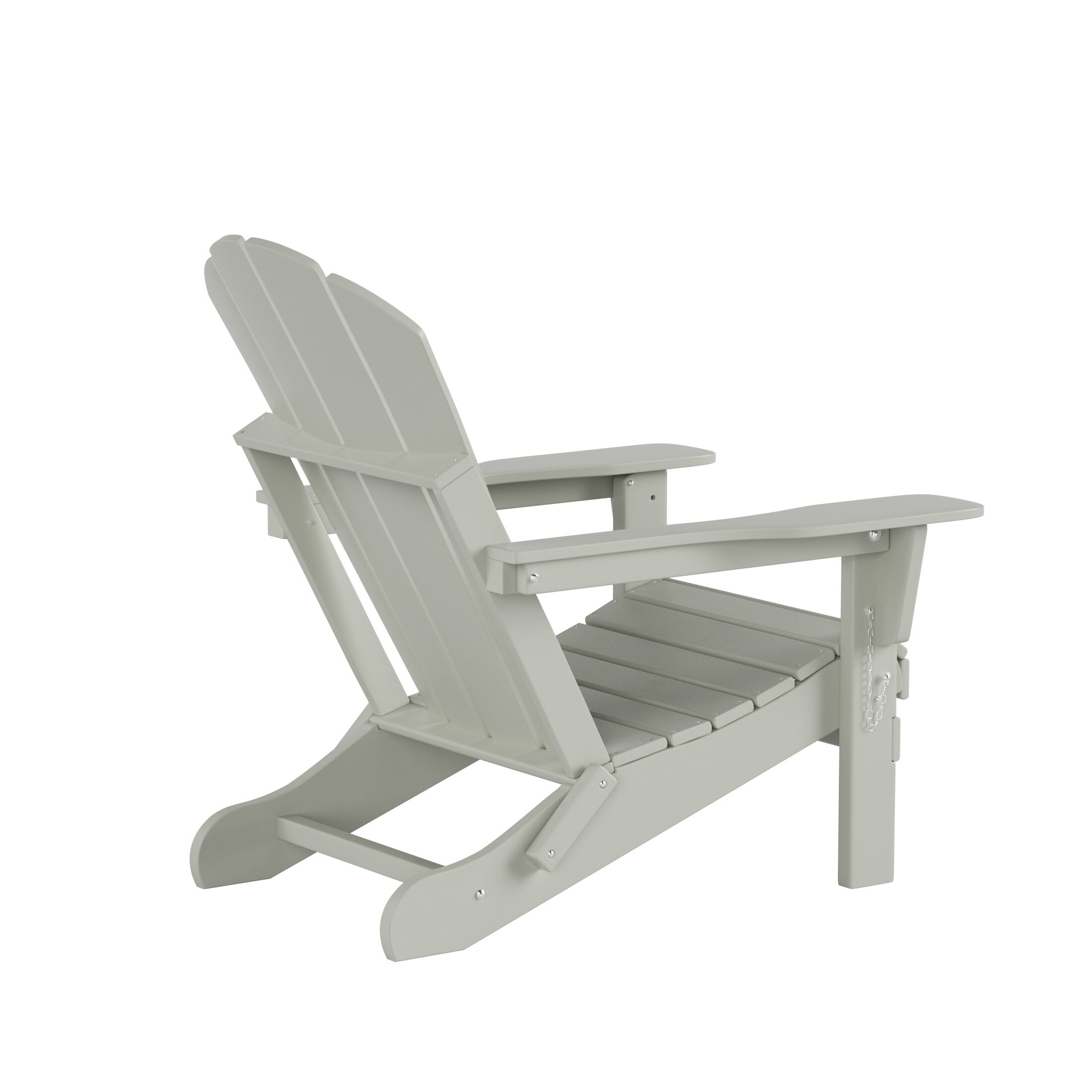 Sand Poly Adirondack Folding Outdoor Accent Chairs, Set of 2