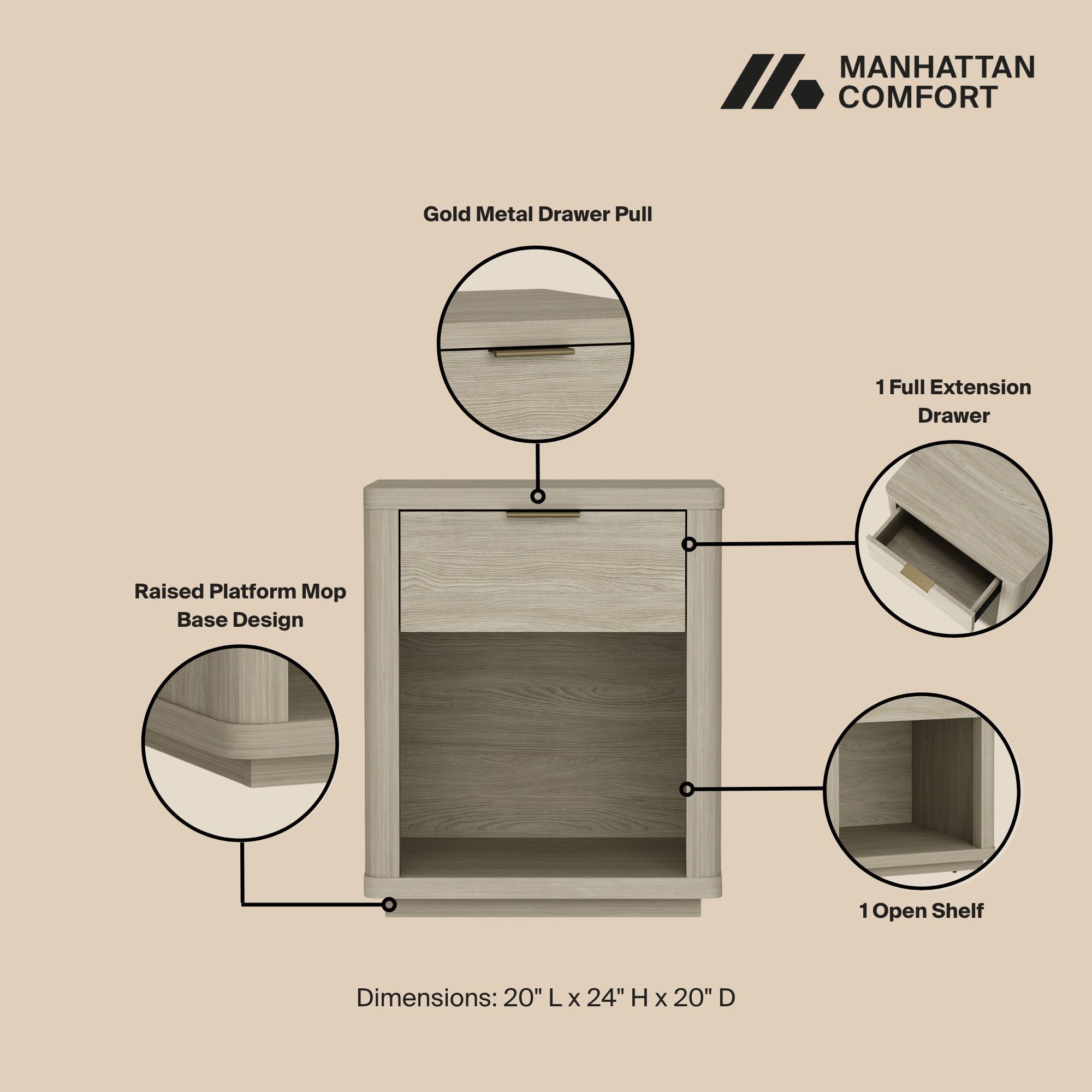 Manhattan Comfort NS011-NA nightstands - View #4