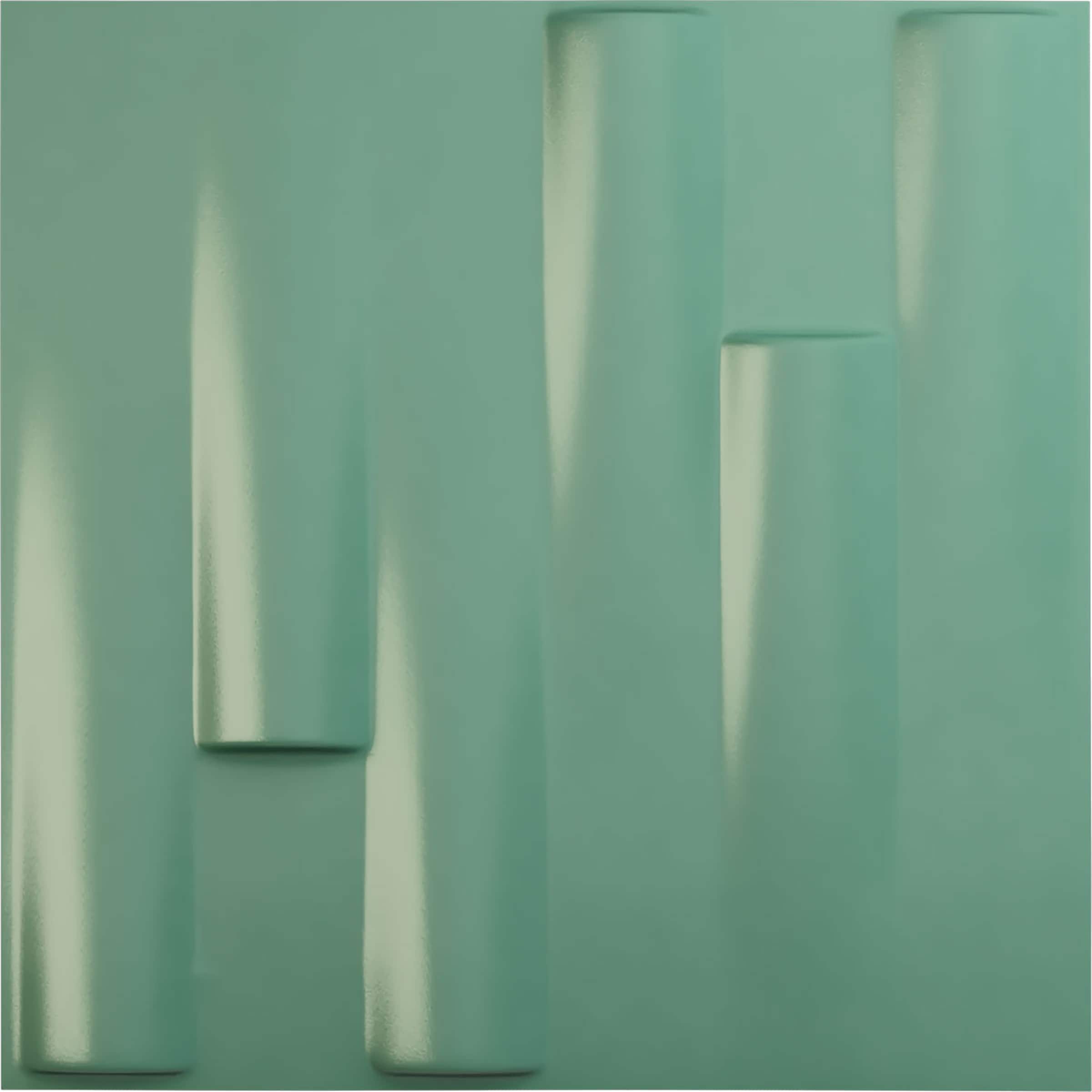 Ekena Millwork WP20X20HAFSM-CASE-12 19-5/8-in x 19-5/8-in Embossed Paintable/Stainable Green PVC Wall Panel ( 12 -Pack, Covers 32.04-sq ft )