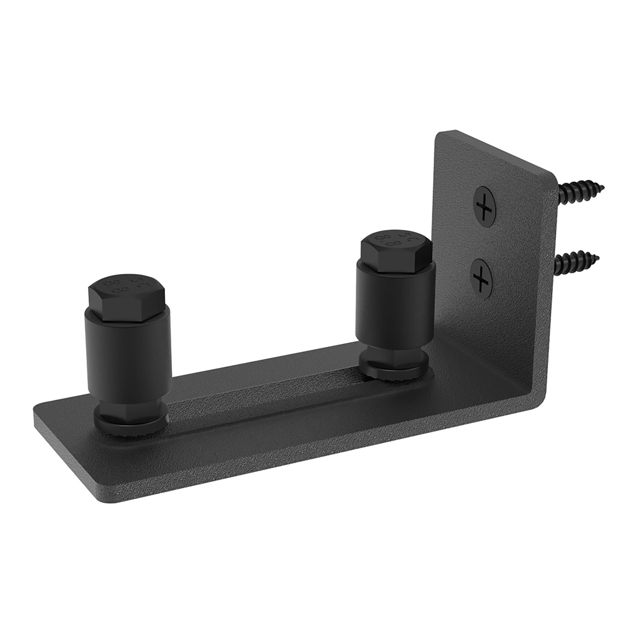 Clihome Matte Black Indoor/Outdoor Single Barn Door Hardware Kit ...