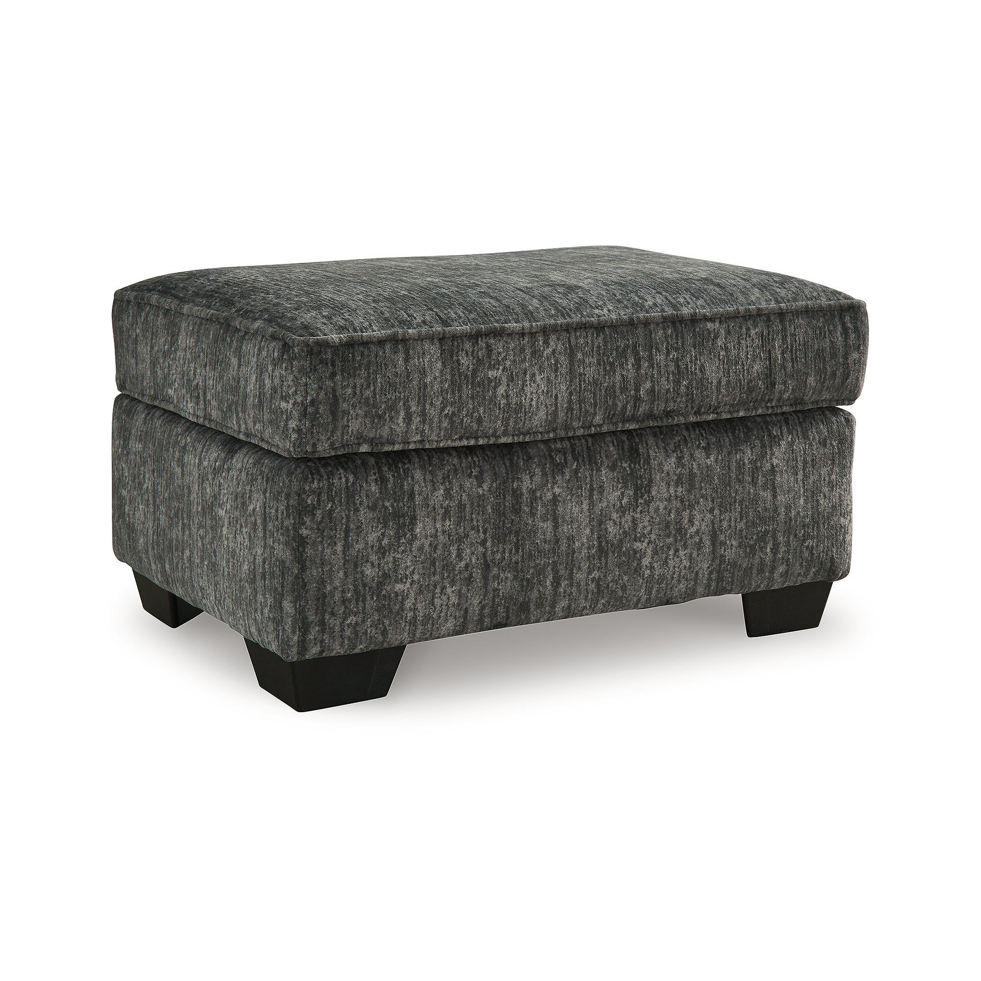 Signature Design by Ashley 5050414 Lonoke Contemporary Firmly Cushioned Rectangular Dark Gray Ottoman