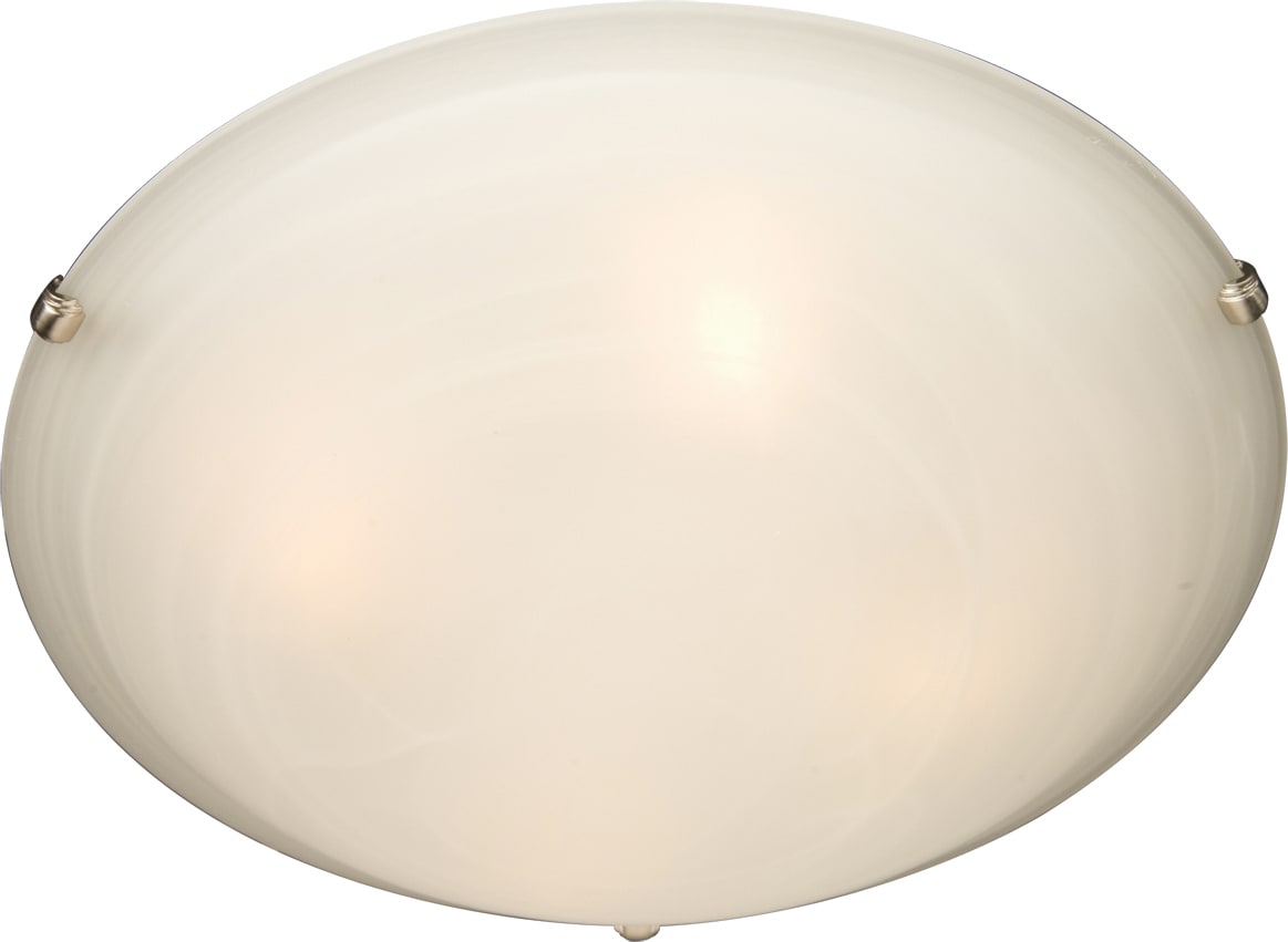Maxim Lighting 2680MRSN Malaga 2 -Light 12.5000-in Satin Nickel Flush Mount Light