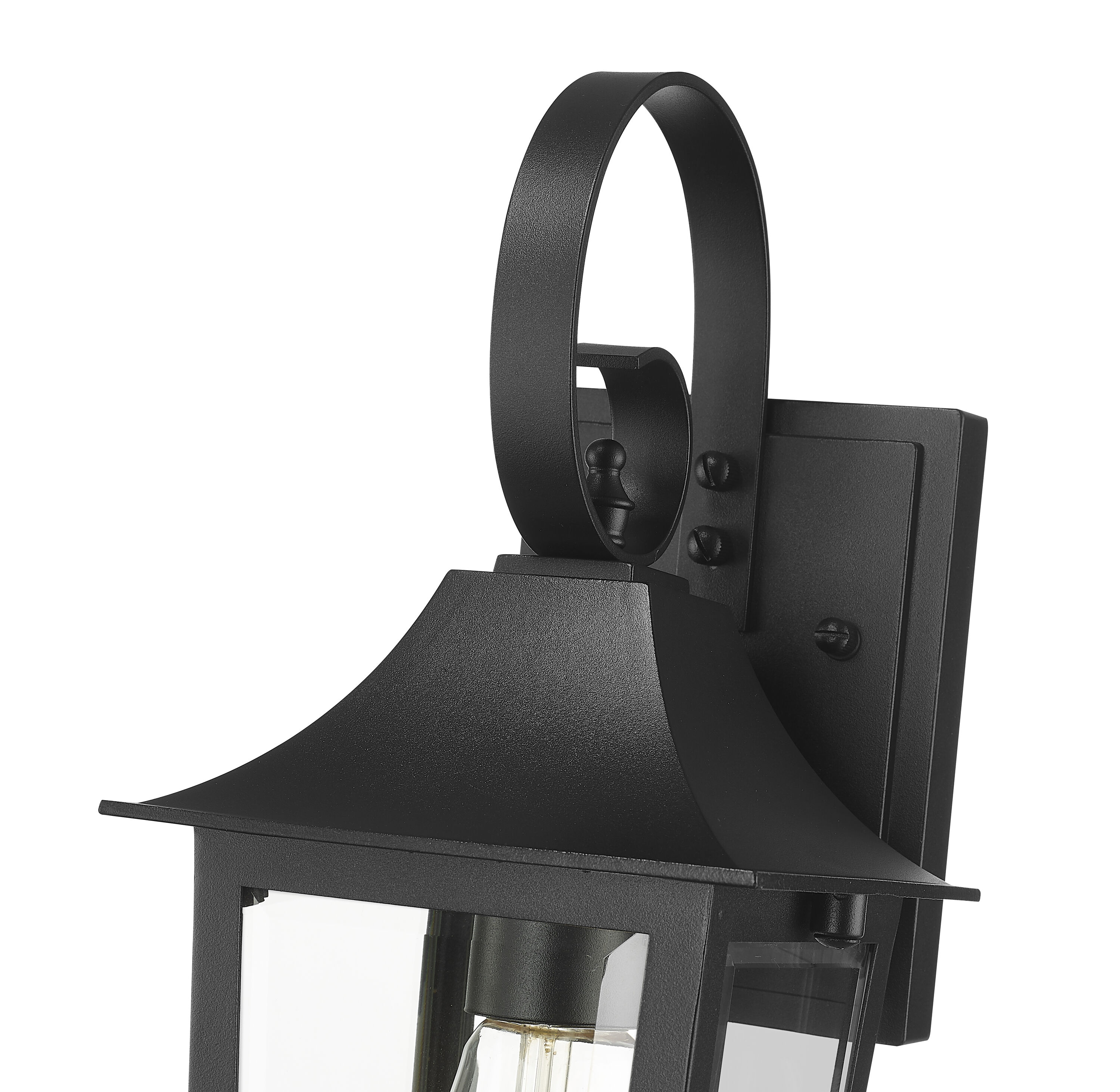 Gannon Black Dimmable Outdoor Wall Lantern