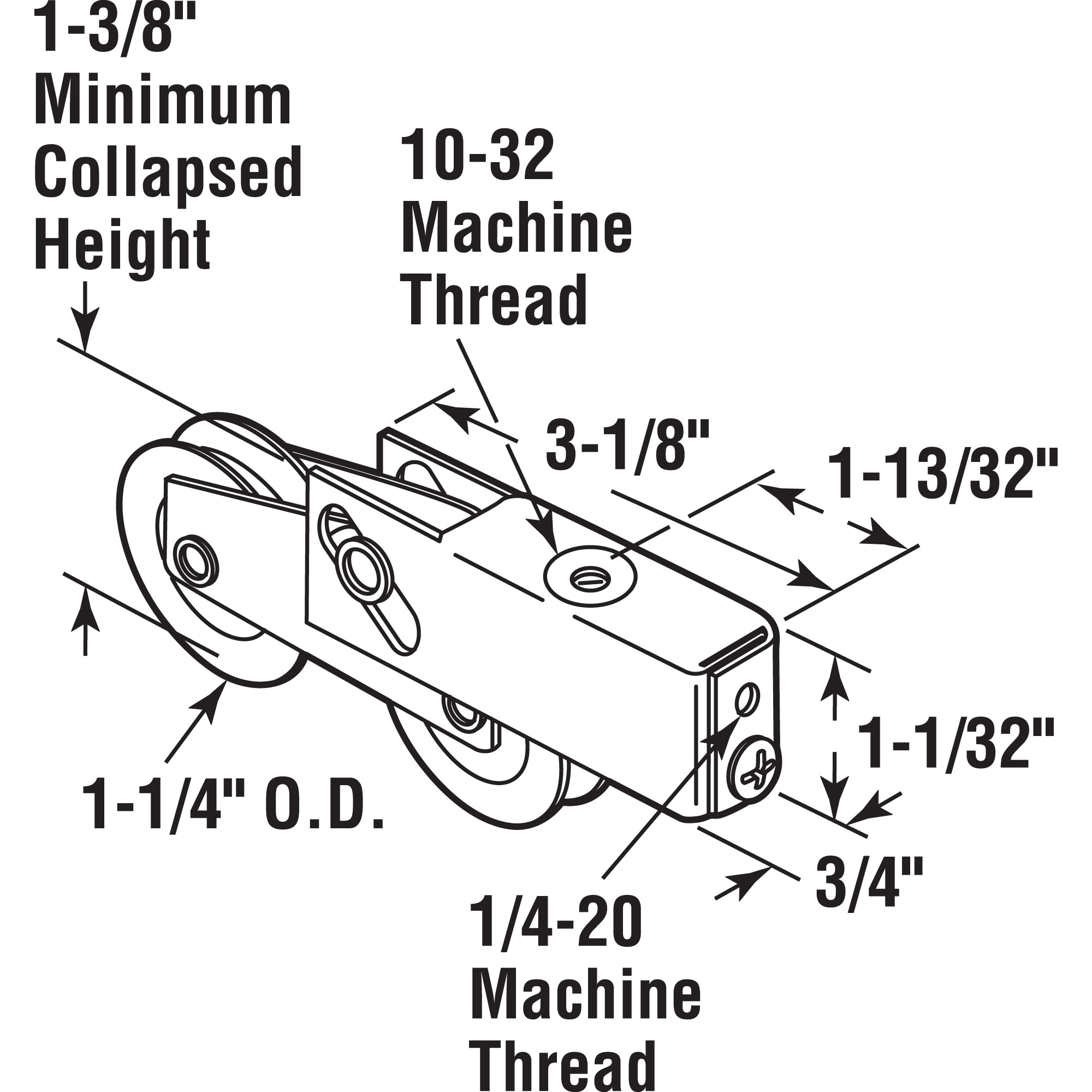 Prime-Line D 1986 Sliding-Patio-Door-Rollers - View #2
