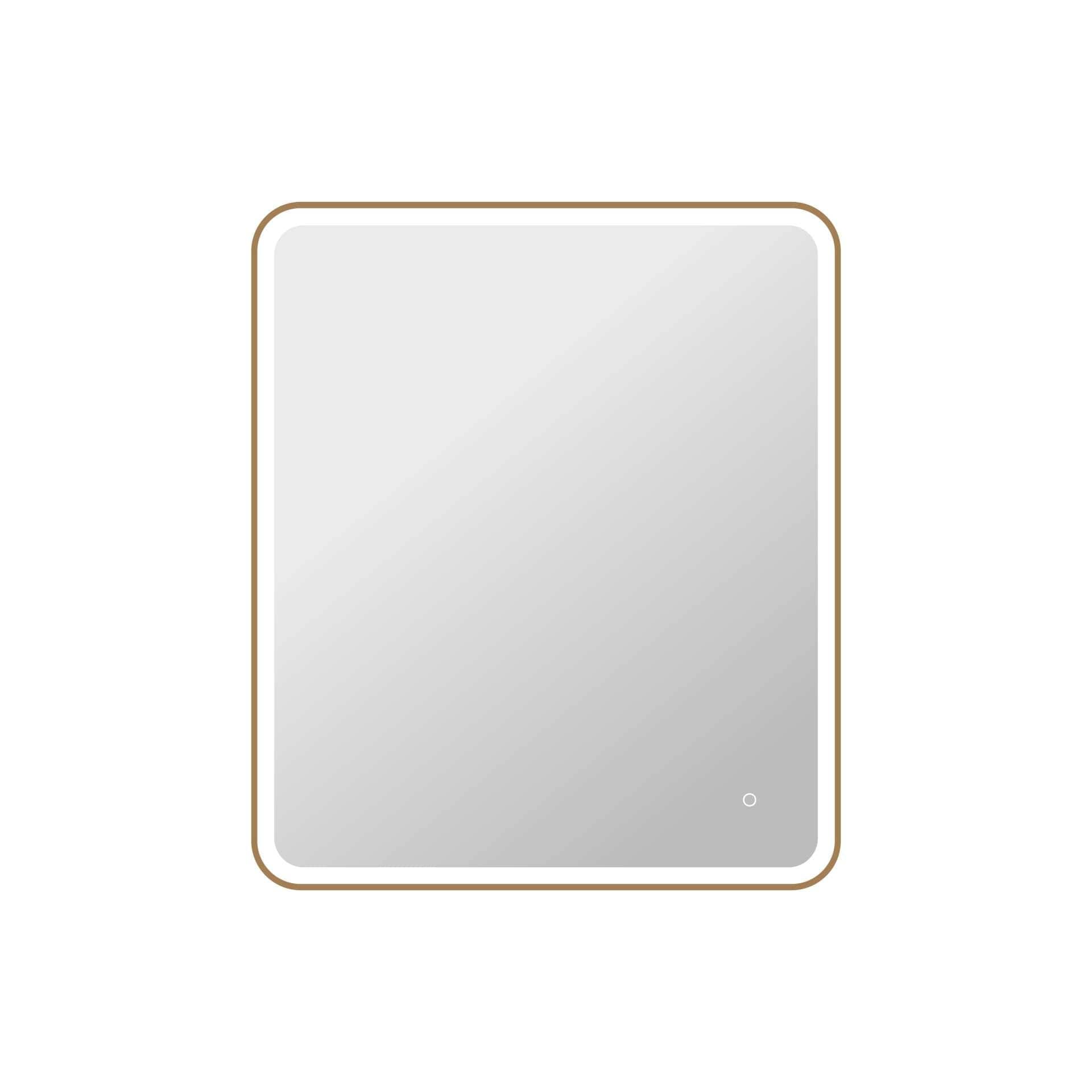 Simply Living Home Seraphine 42 Round LED Front and Backlit Wall Mirror in Satin Gold