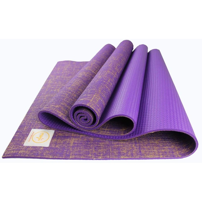 Maji Sports Jute Yoga Mat-24”x68”x4.5 mm-Purple in the Yoga  Mats department at