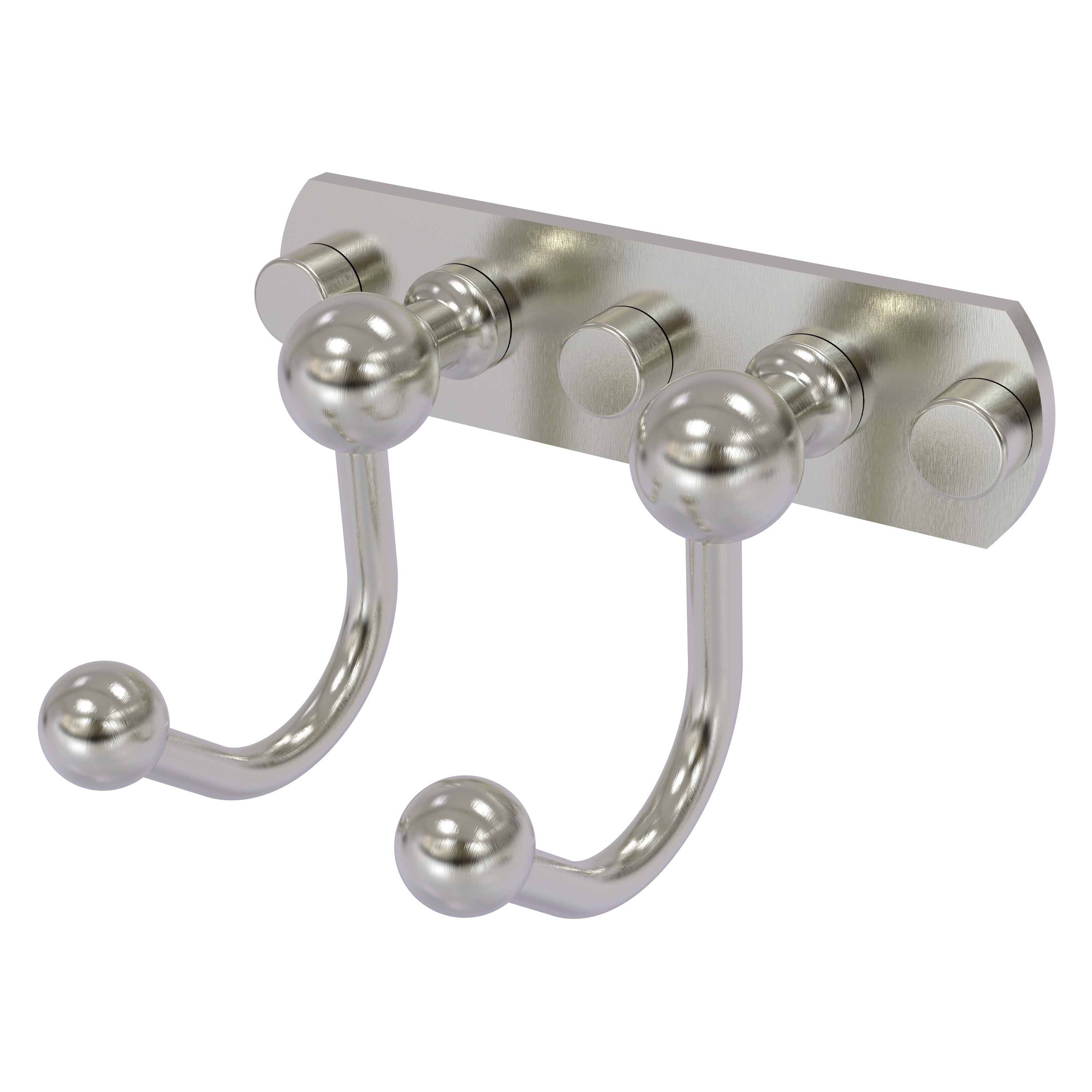 Allied Brass P1020-2-SN Prestige Skyline Satin Nickel Double -Hook Wall mount Towel Hook