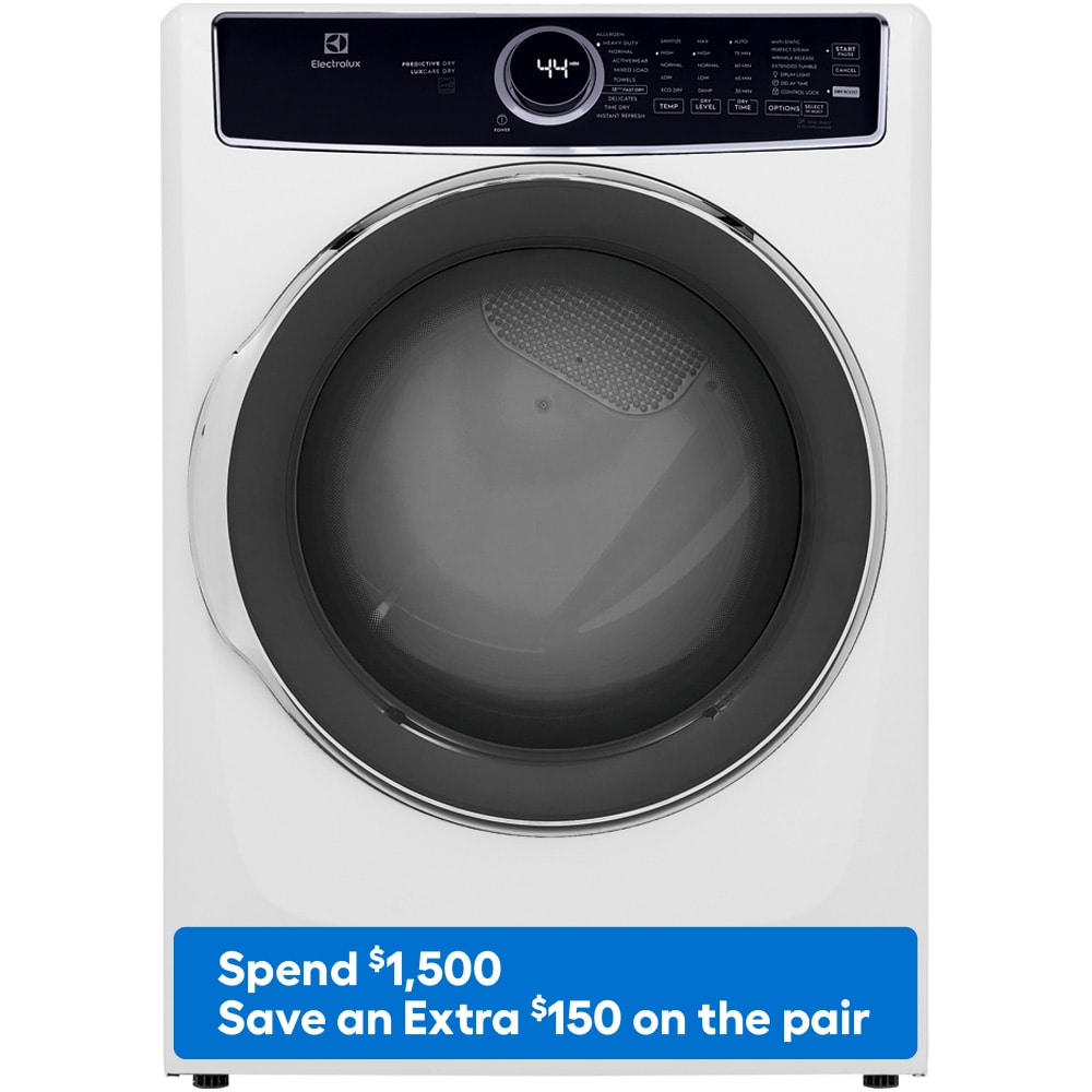 Electrolux 8-cu Ft Stackable Steam Cycle Electric Dryer, 42% OFF