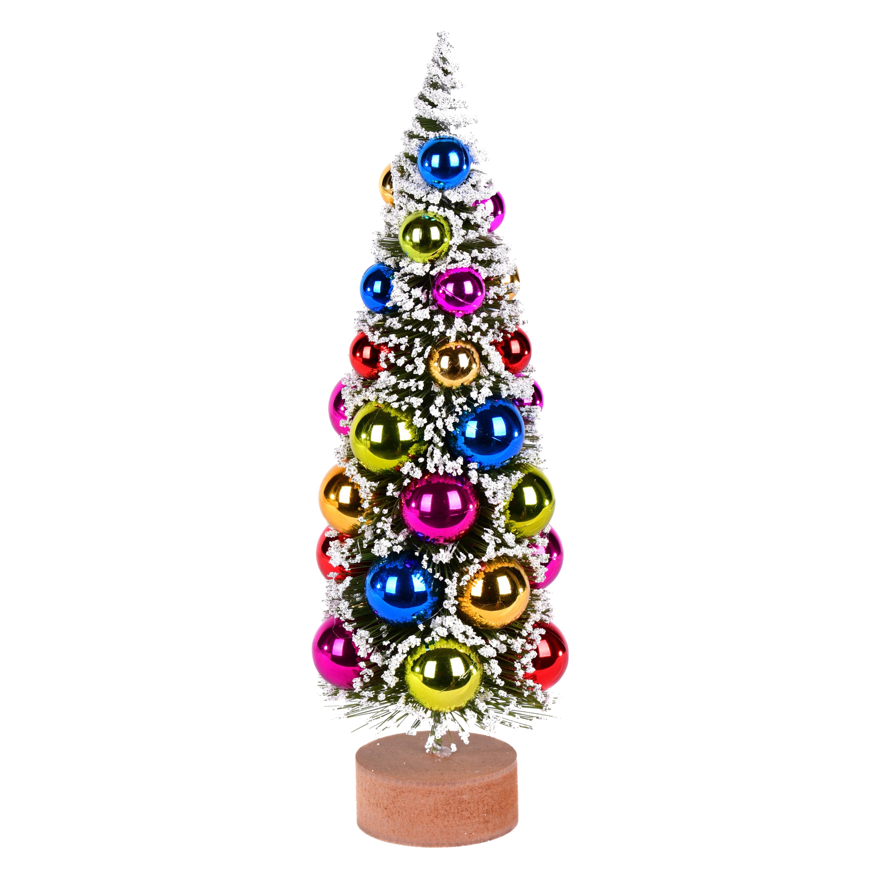 Vickerman LS203212 12-in Pre-Lit Multicolor Frosted Christmas Tree Tabletop Decoration