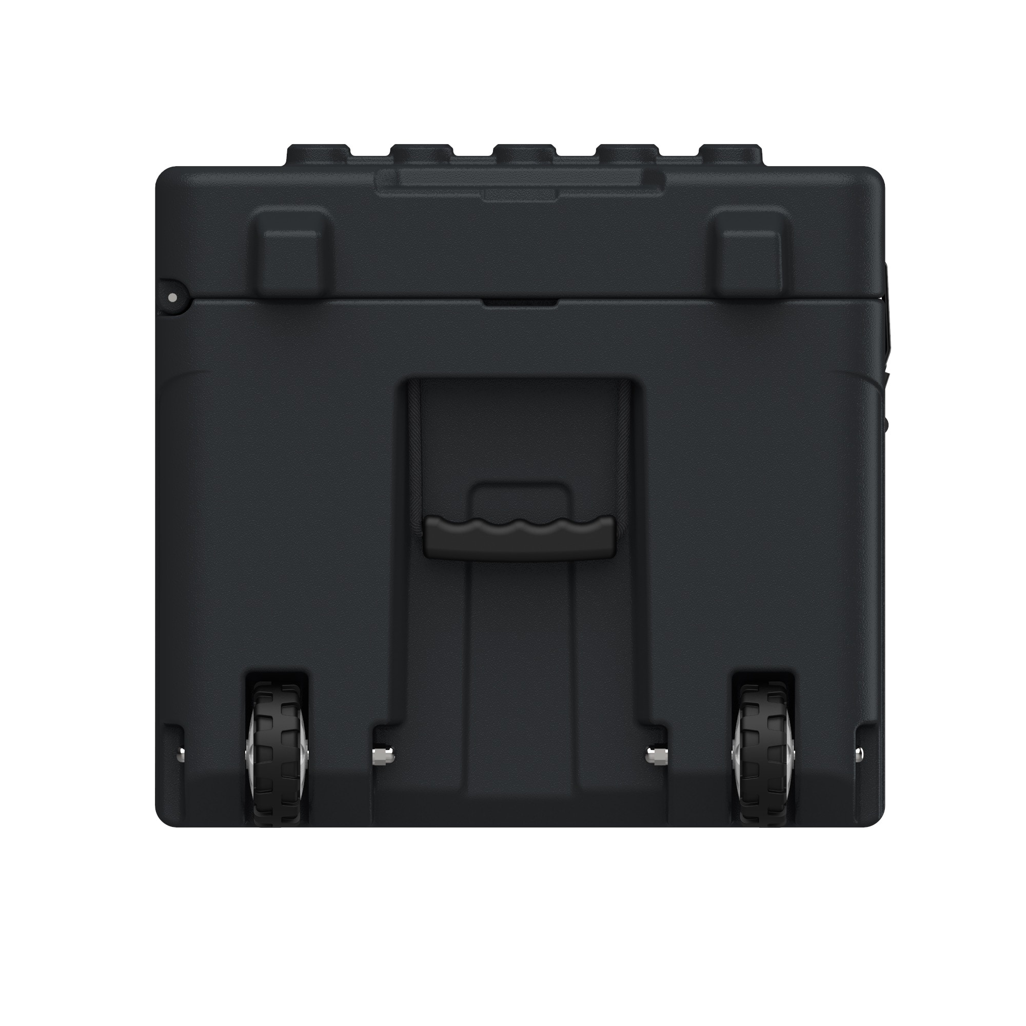 Extra Large Black Heavy Duty Rolling Storage Tote with Latching Lid
