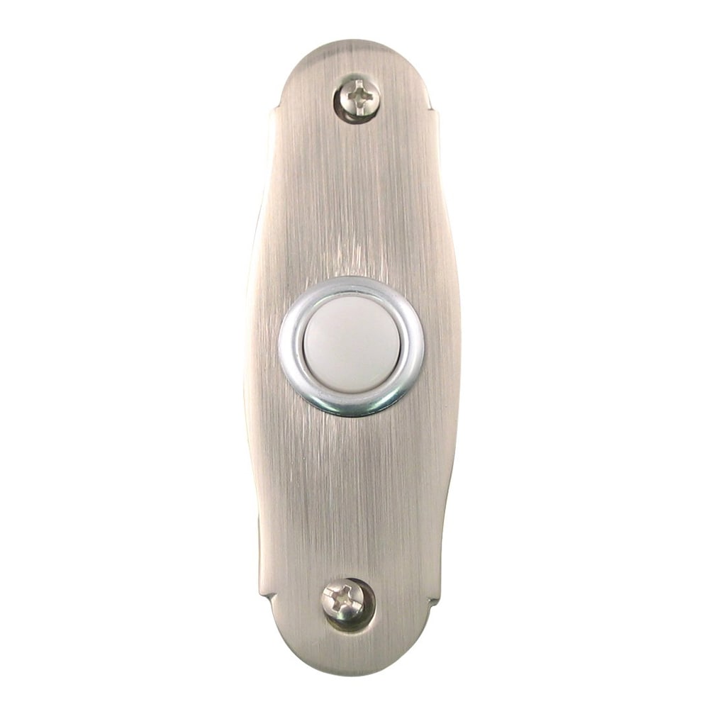 Rusticware Round Silver Metal Doorbell Button with Satin Nickel