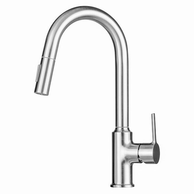 EZ-FLO Metro Brushed Nickel 1-Handle Deck-Mount Pull-Down Handle Kitchen Faucet (Deck Plate Included) EZ-FLO Metro Brushed Nickel 1-Handle Deck-Mount Pull-Down Handle Kitchen Faucet (Deck Plate Included)
