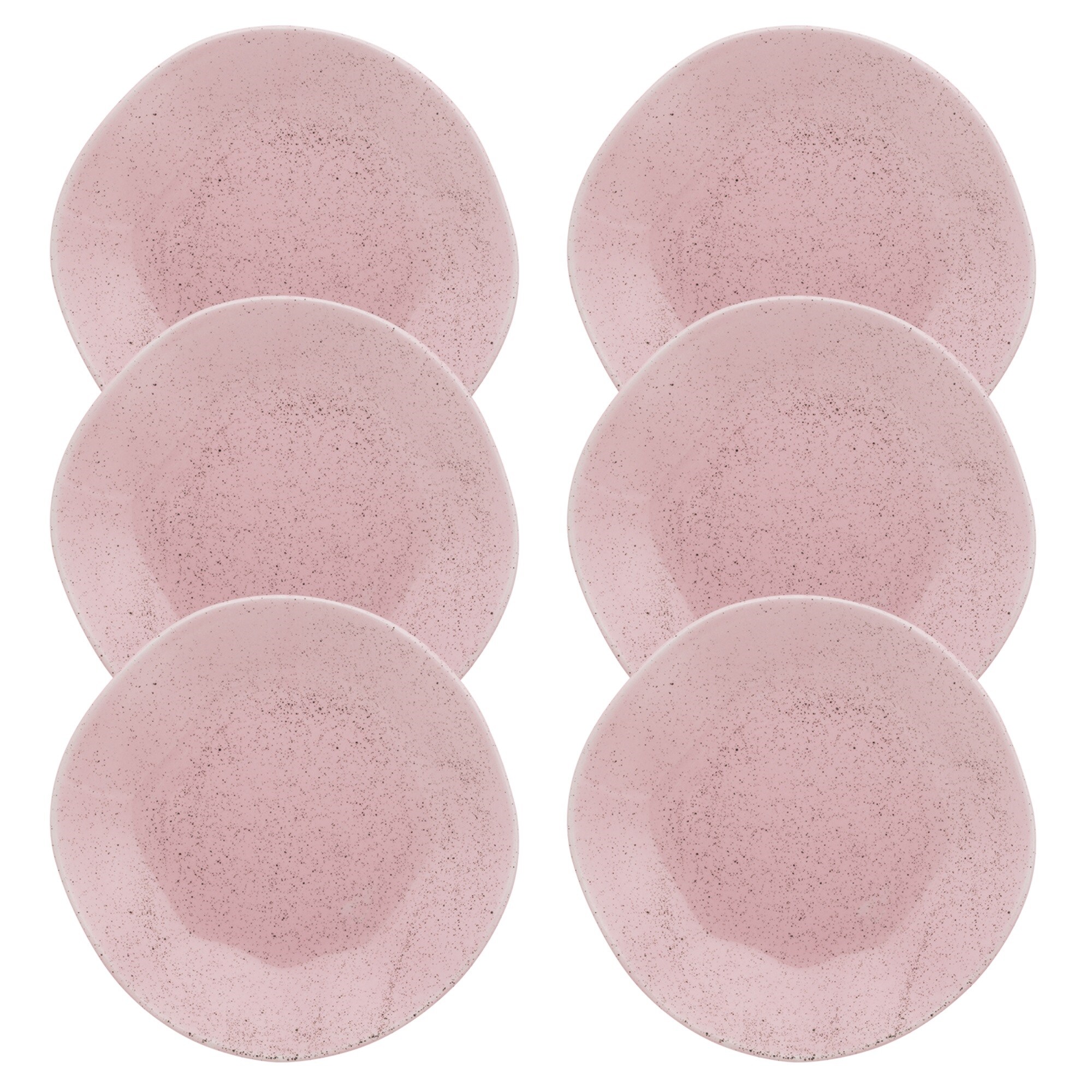 Manhattan Comfort RM06-9508 6-Piece Pink Porcelain Dinnerware