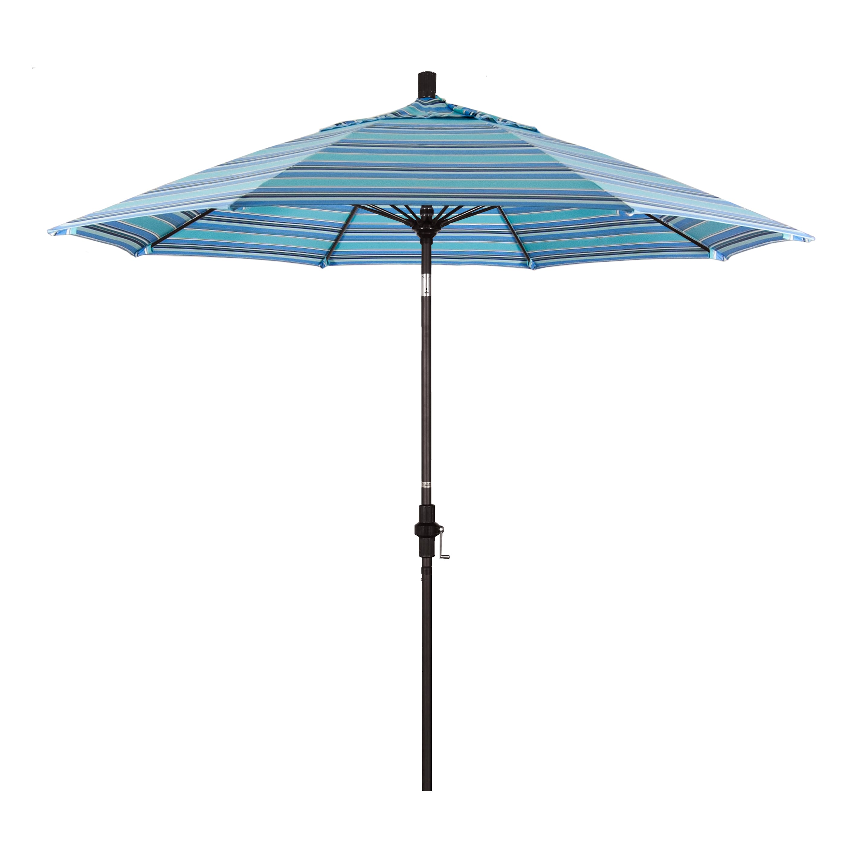 California Umbrella GSCUF908117-56001 9-ft Aluminum Blue Auto-tilt Market Patio Umbrella