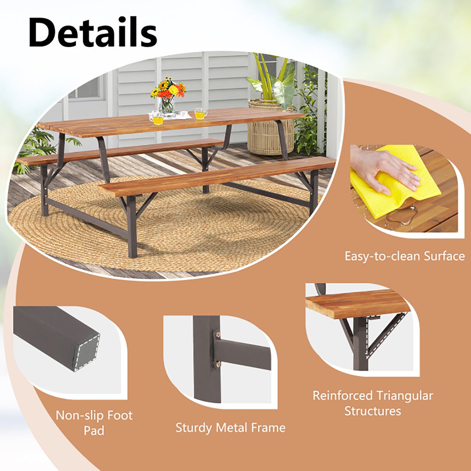 GZMR GZ-1104FOP137 Picnic-Tables - View #6