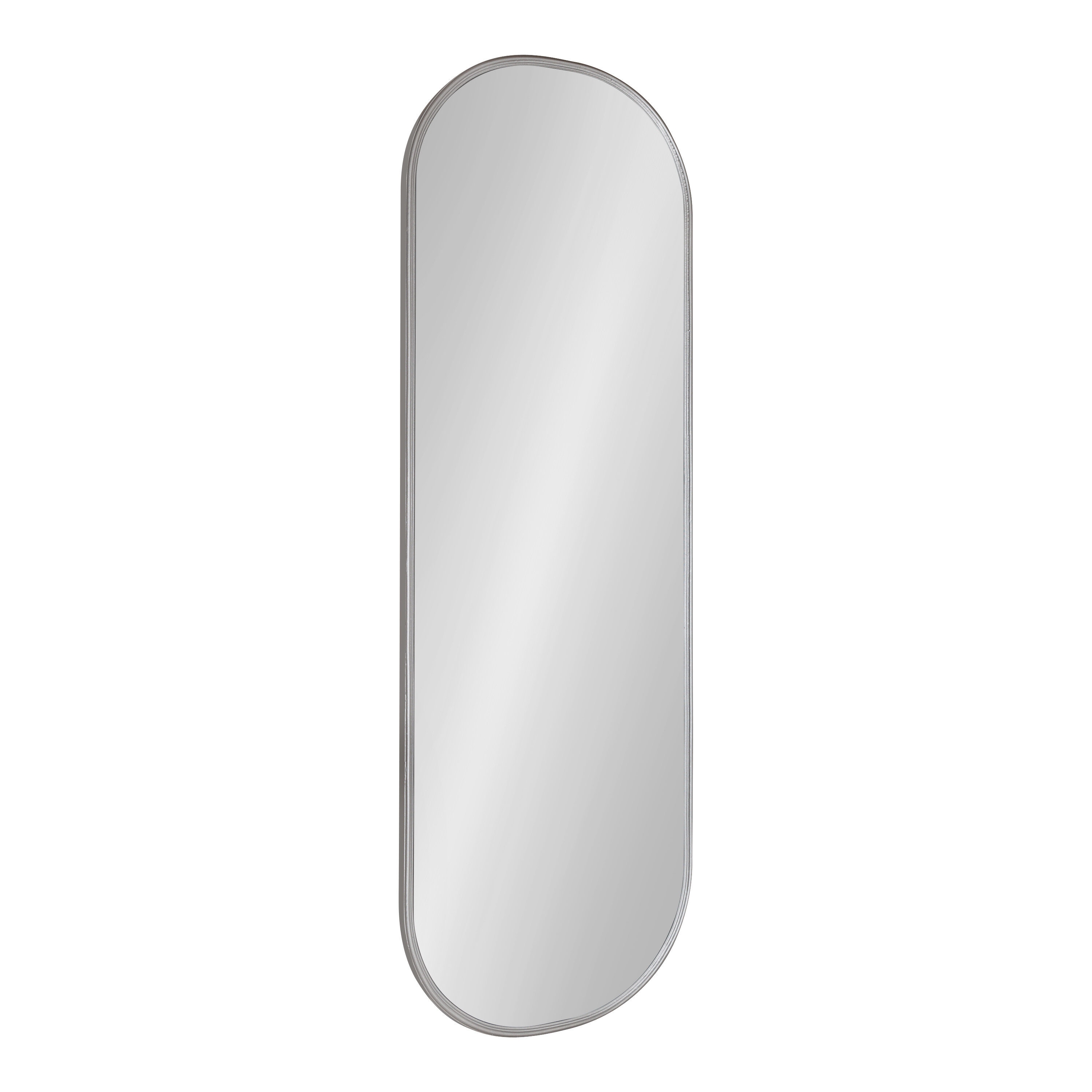 Kate and Laurel Caskill 15.88-in W x 48-in H Oval Gray Framed Full Length Wall  Mirror in the Mirrors department at