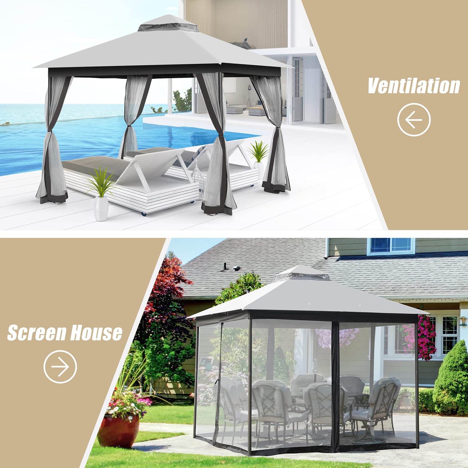 StarEcho SEVC24-PT0148A2S-2 Wood-Resin-Gazebos - View #4