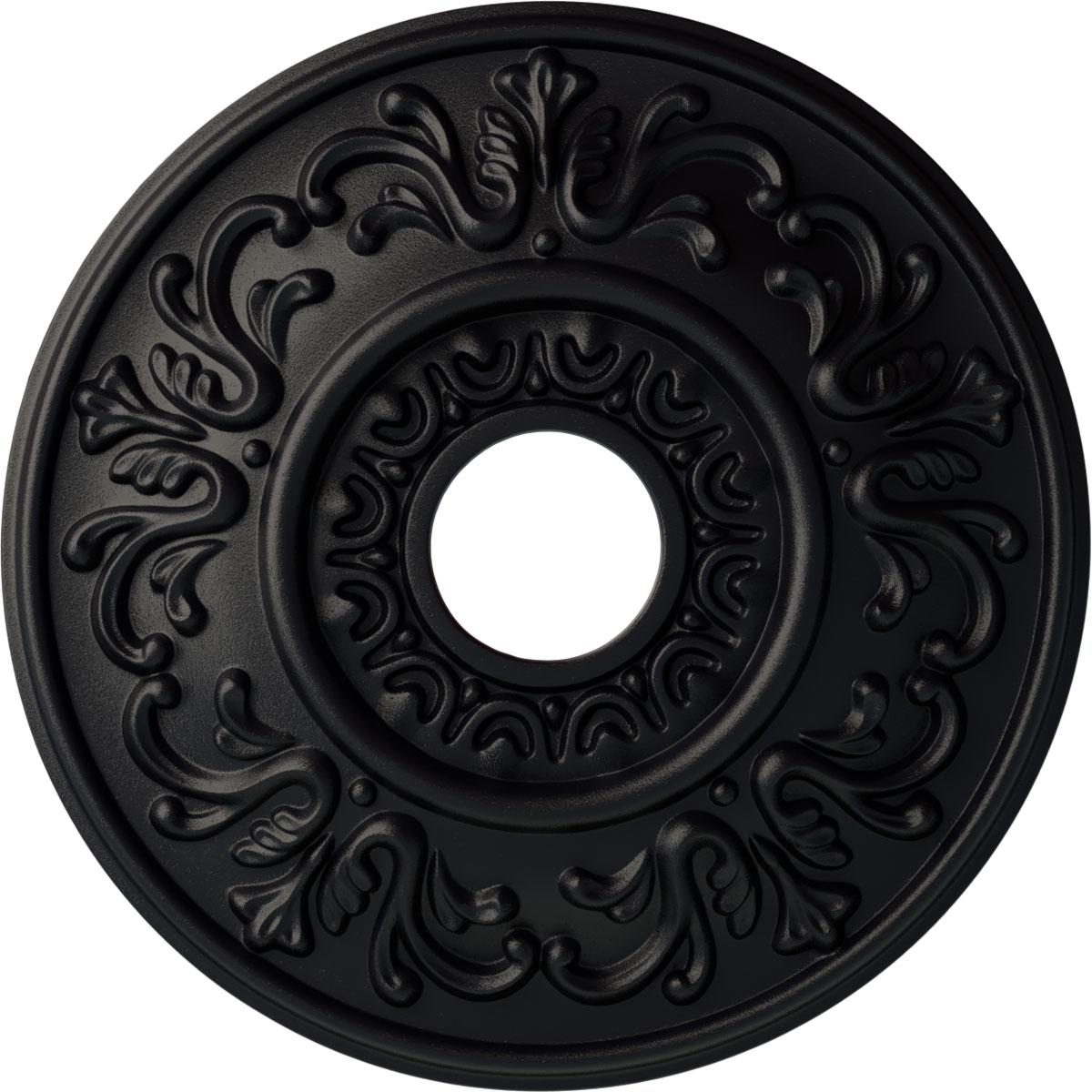 Ekena Millwork CM18VLSGS Valletta 18-in W x 18-in L Painted Steel Gray Polyurethane Whole Ceiling Medallion
